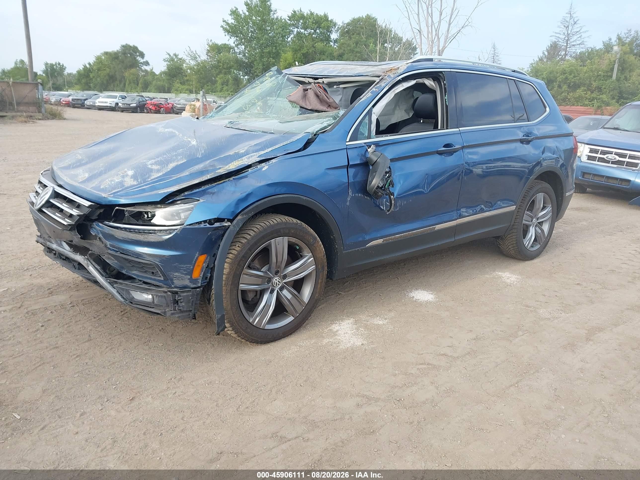 2018 Volkswagen Tiguan 2.0t Sel Premium Blue vin: 3VV4B7AX8JM196317