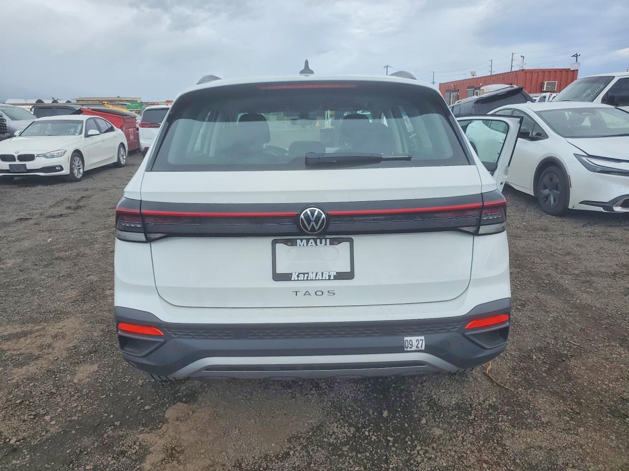 2025 Volkswagen Taos S Белый vin: 3VV5C7B24SM089318