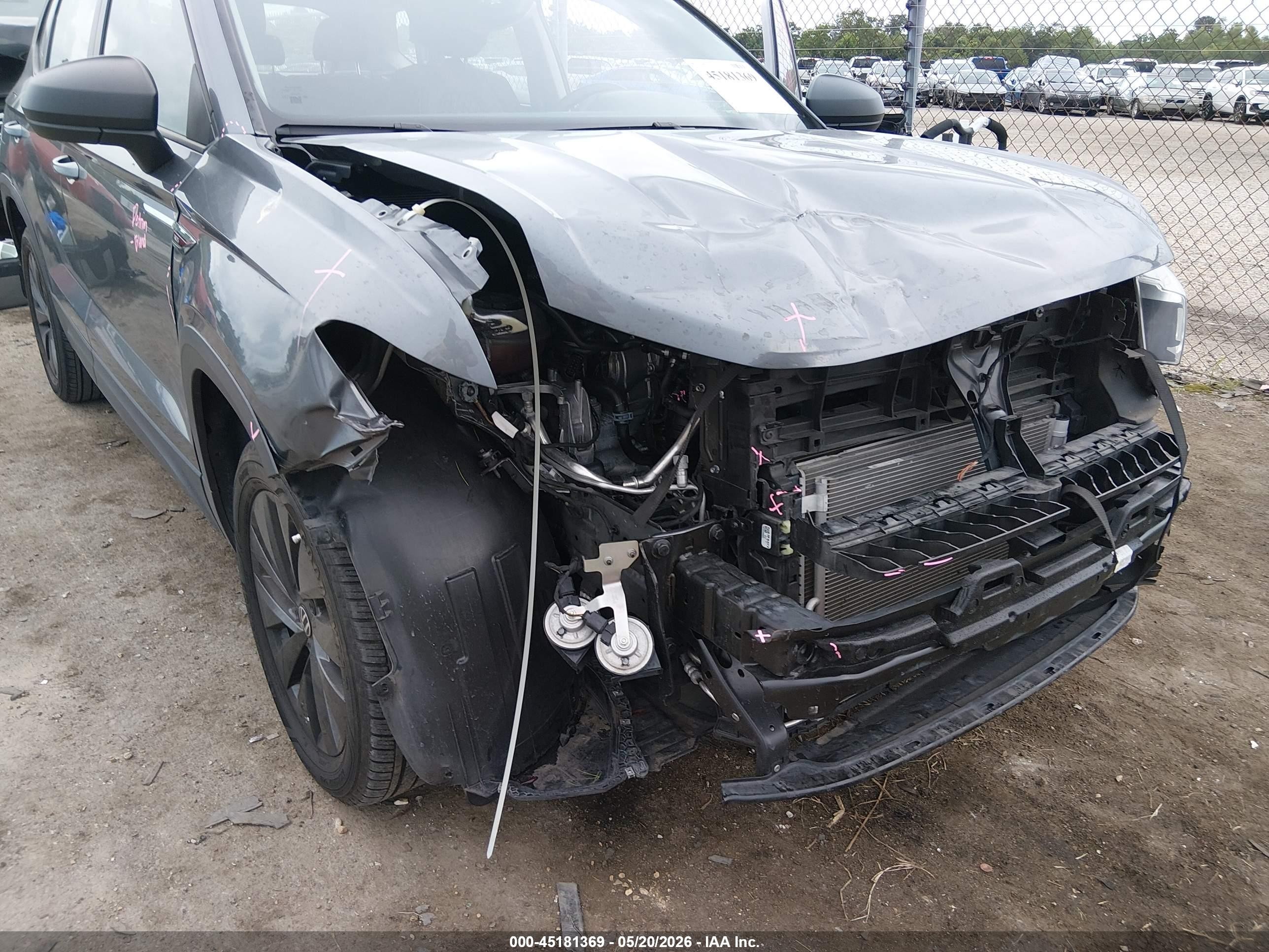 2024 Volkswagen Taos 1.5t S Серый vin: 3VV5X7B24RM047195