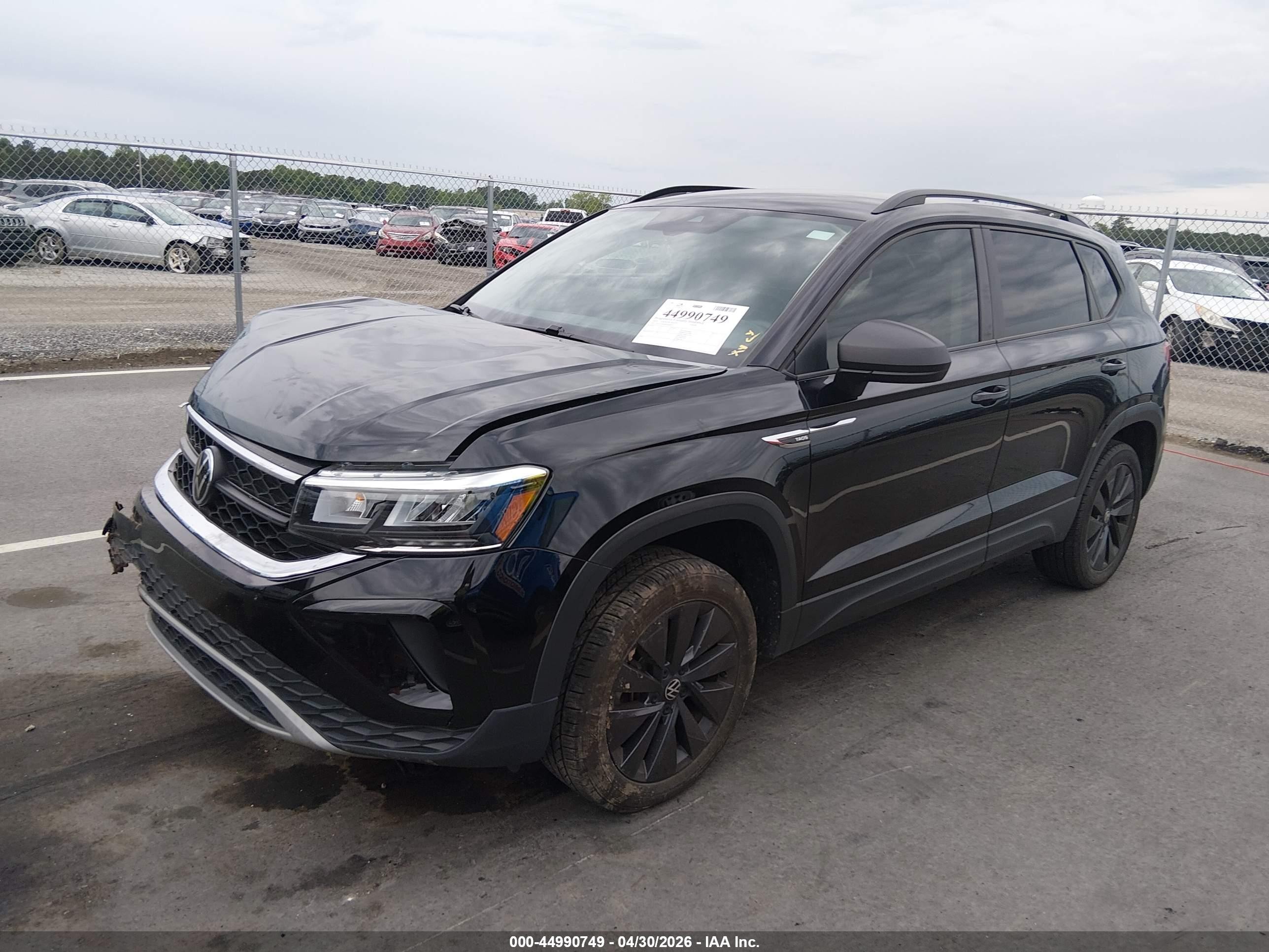 2024 Volkswagen Taos 1.5t S Черный vin: 3VV5X7B28RM058832