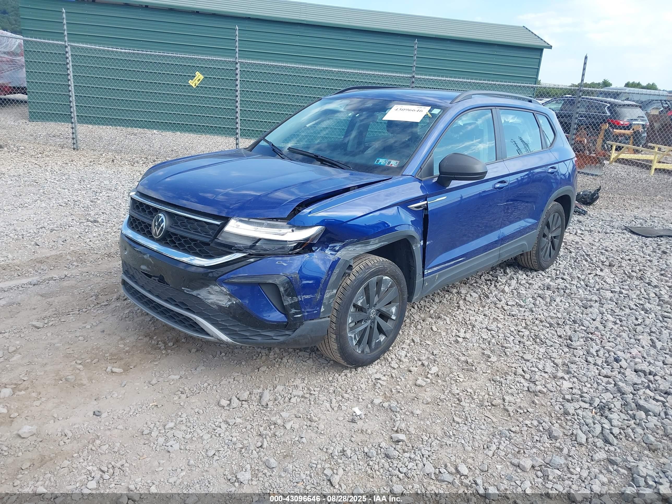 2024 Volkswagen Taos 1.5t S Синий vin: 3VV5X7B28RM115949