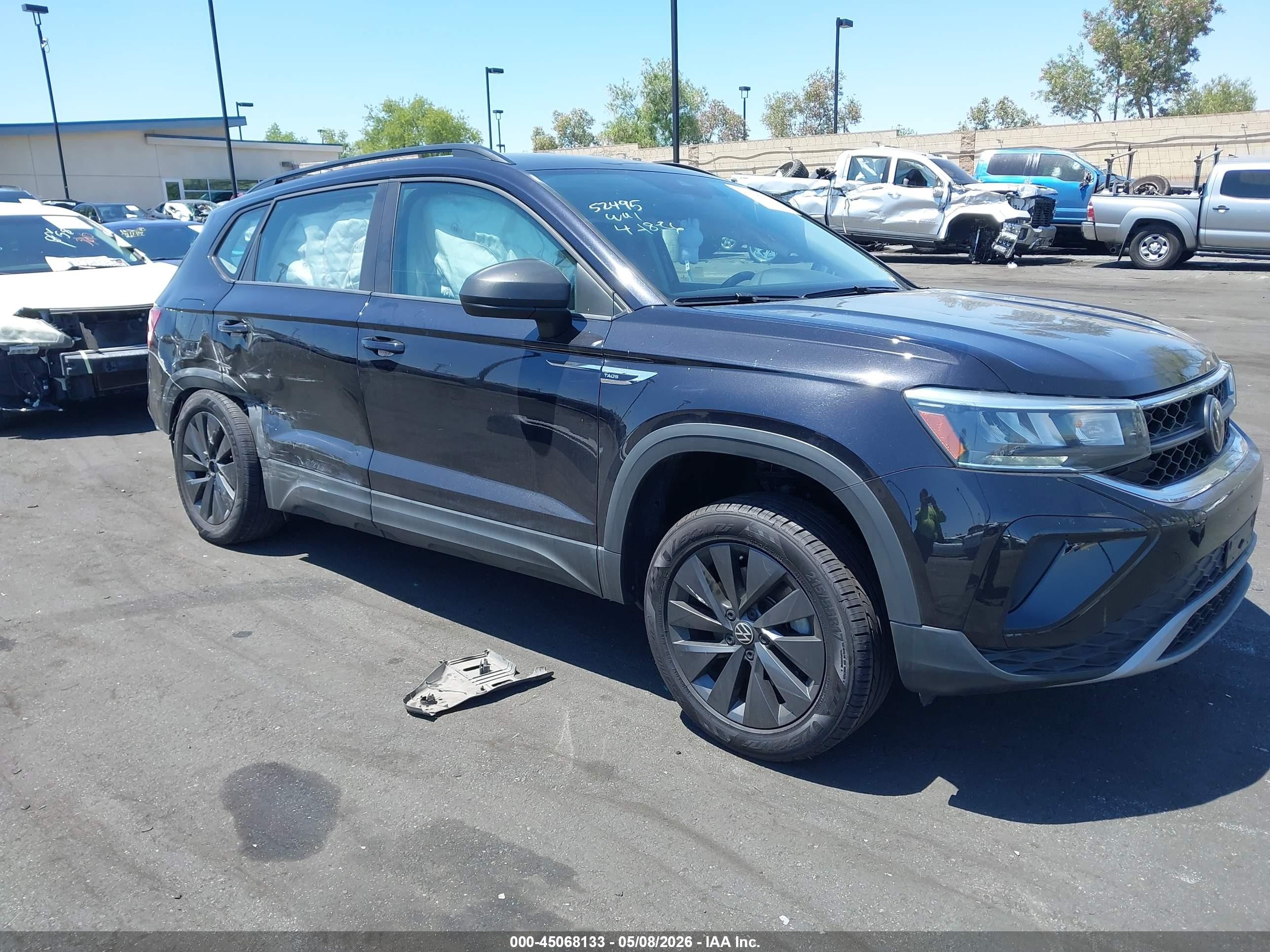 2024 Volkswagen Taos 1.5t S Черный vin: 3VV5X7B29RM037133