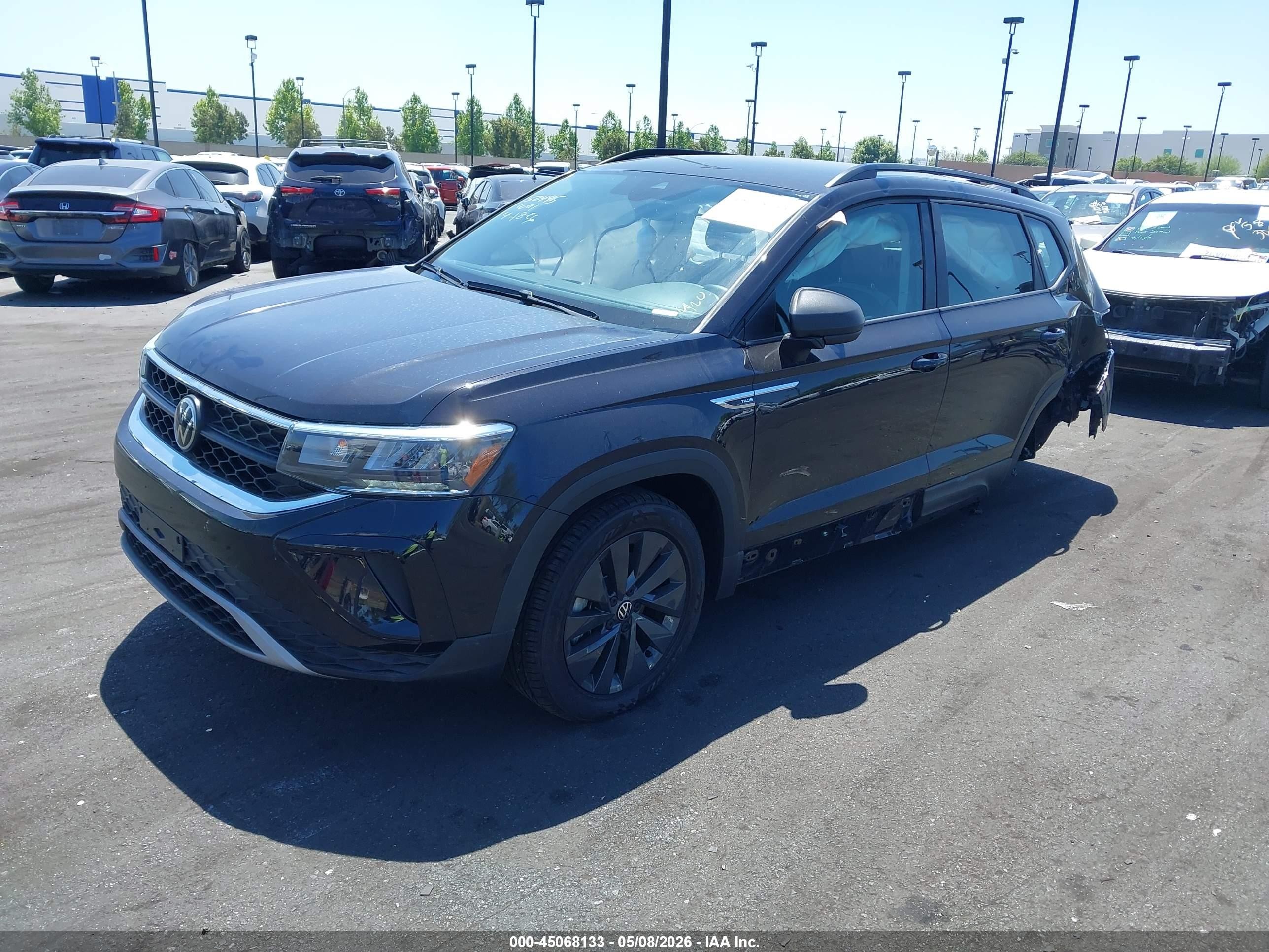 2024 Volkswagen Taos 1.5t S Черный vin: 3VV5X7B29RM037133