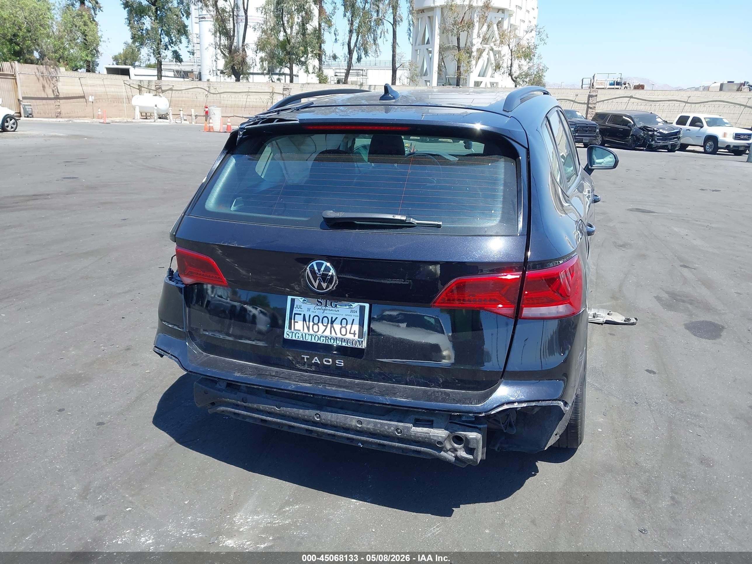 2024 Volkswagen Taos 1.5t S Черный vin: 3VV5X7B29RM037133