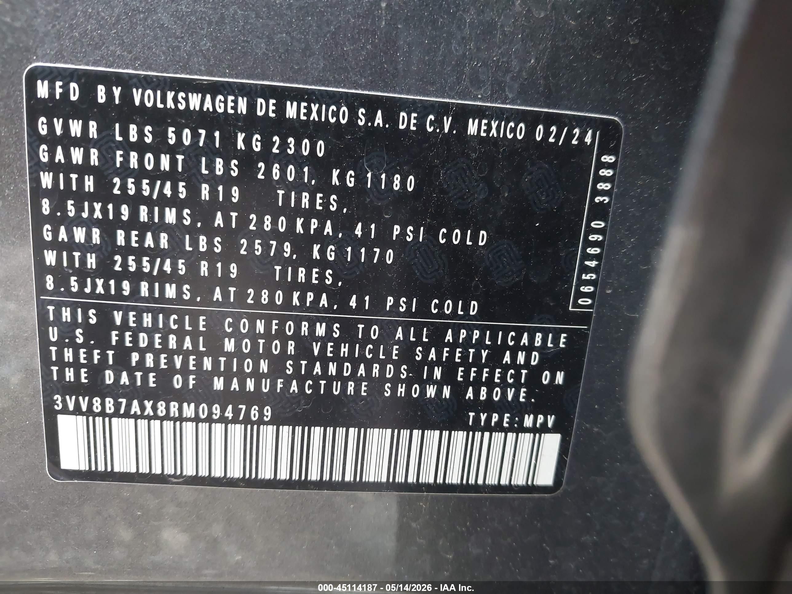 2024 Volkswagen Tiguan 2.0t Se R-line Black Gray vin: 3VV8B7AX8RM094769
