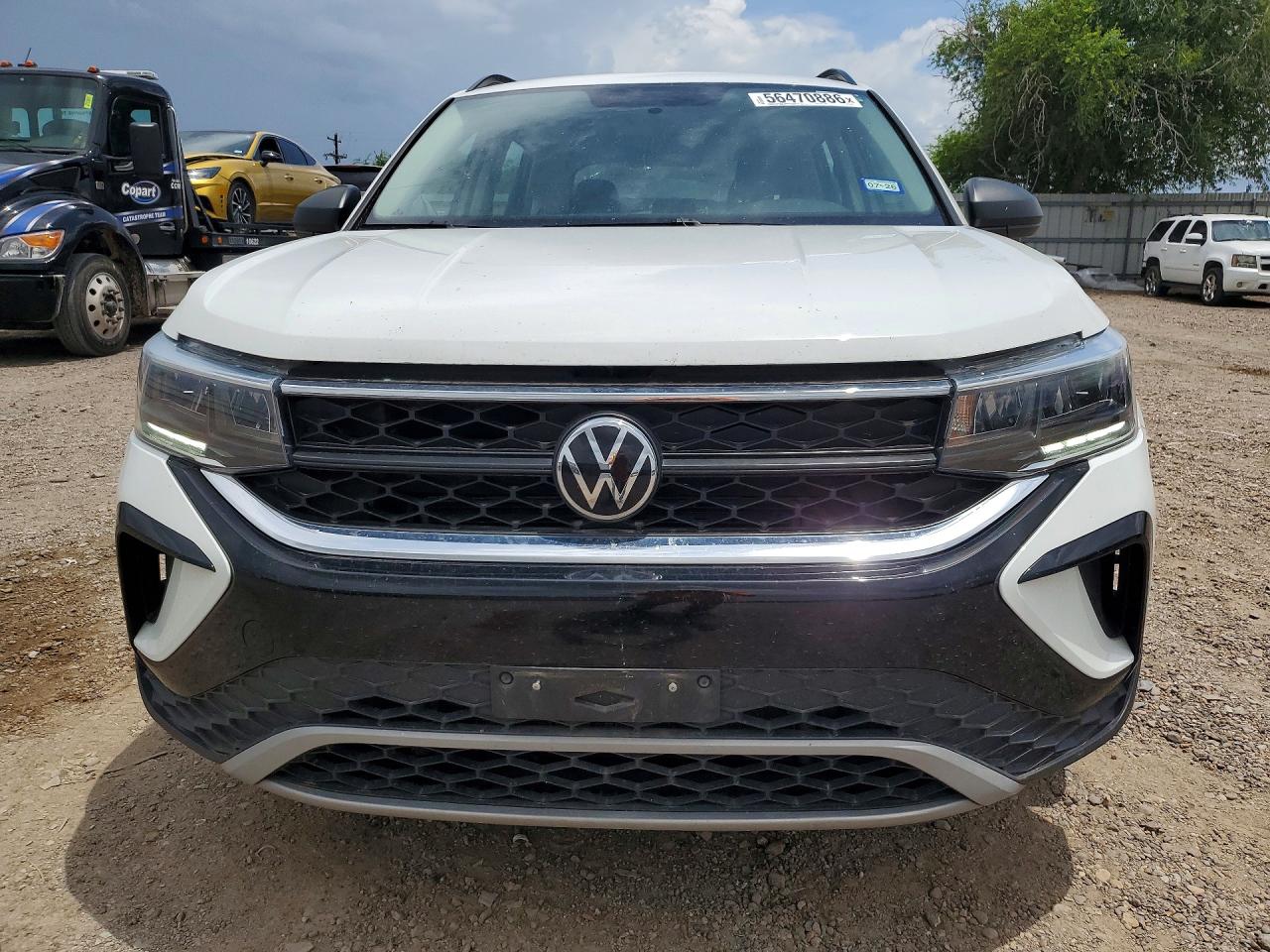 2022 Volkswagen Taos S White vin: 3VVCX7B21NM069625