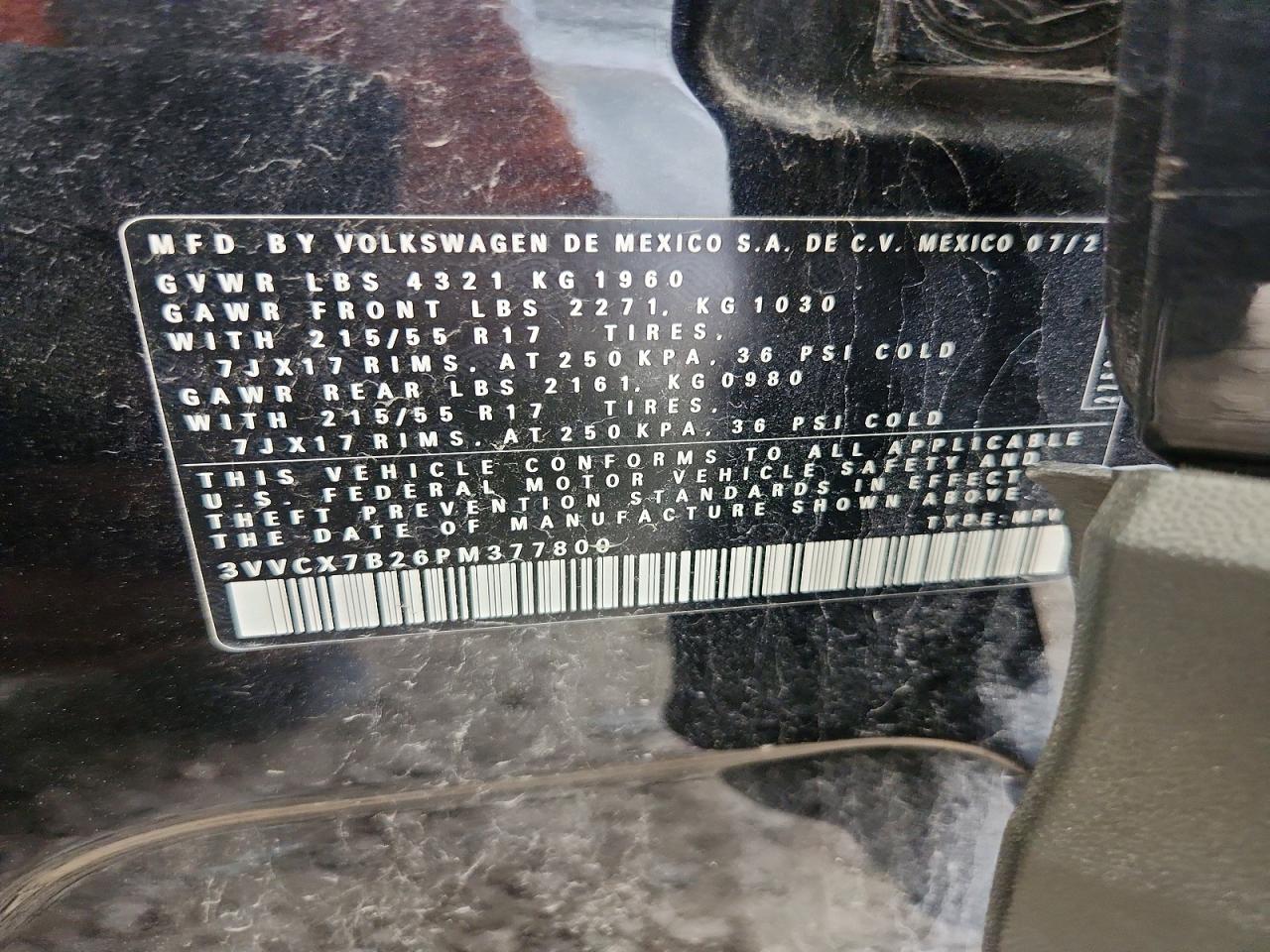 2023 Volkswagen Taos S Black vin: 3VVCX7B26PM377800