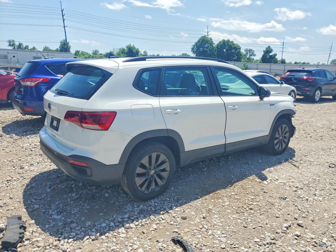 2023 Volkswagen Taos S White vin: 3VVDX7B26PM320193