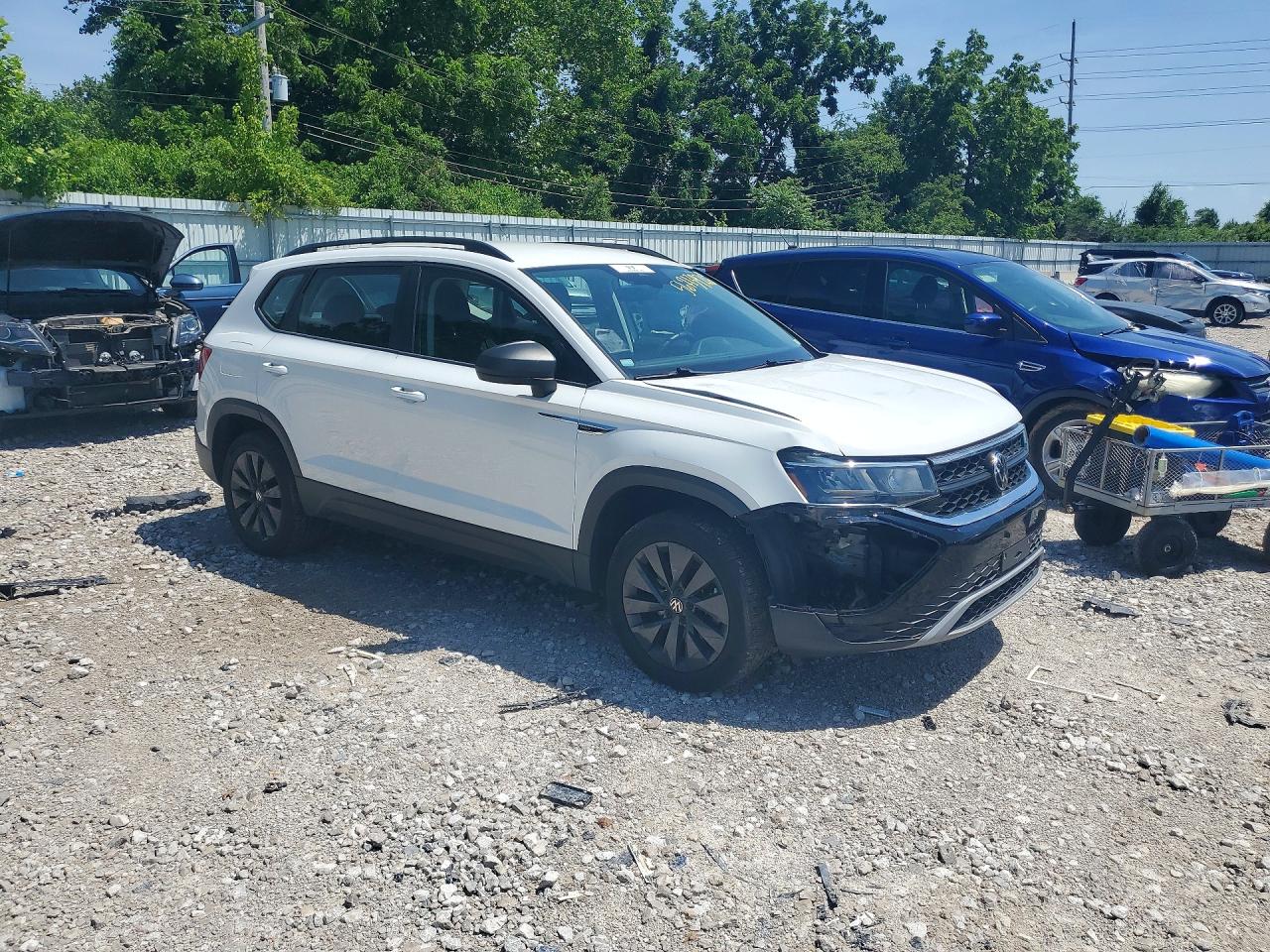 2023 Volkswagen Taos S White vin: 3VVDX7B26PM320193