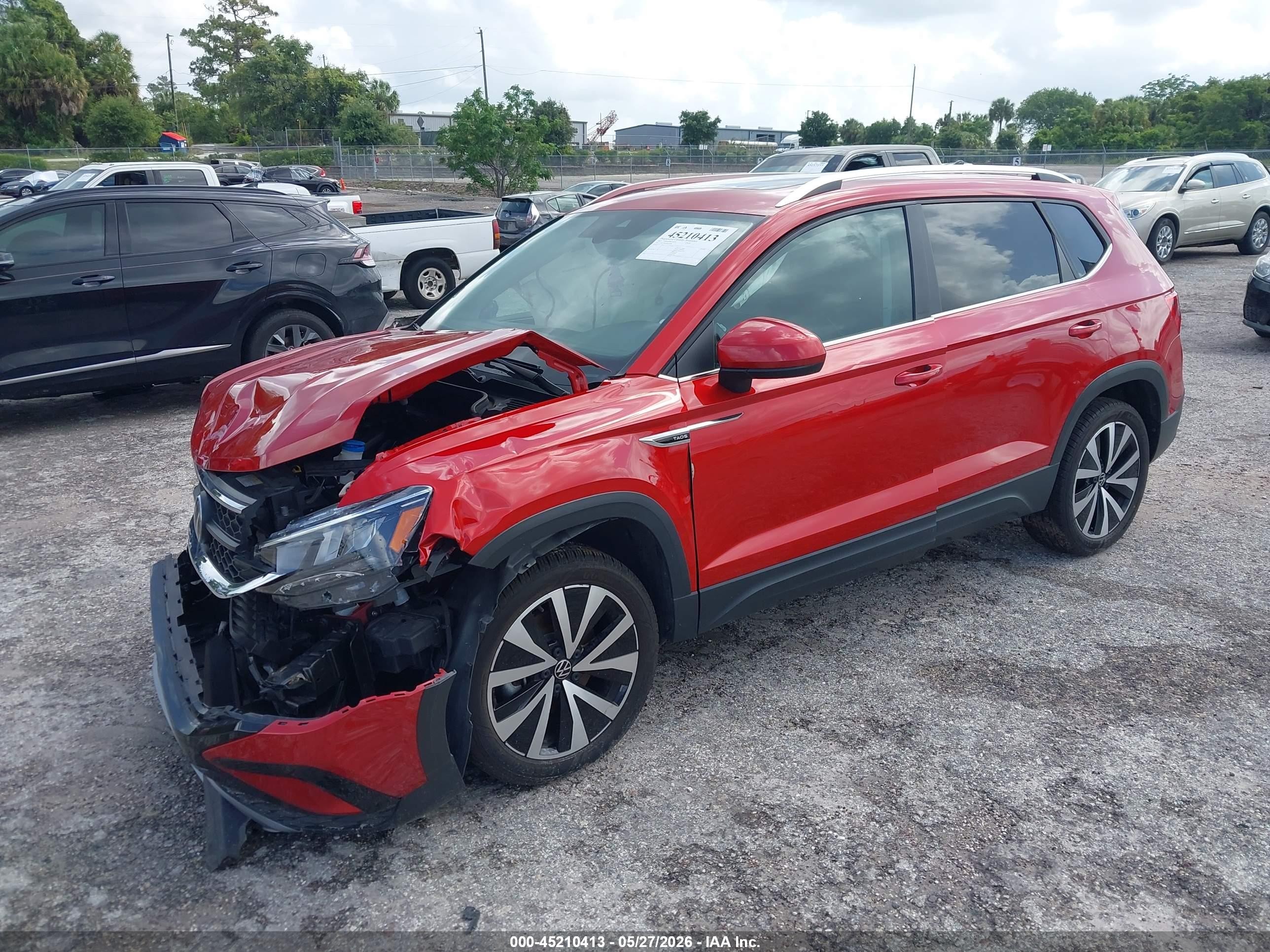 2023 Volkswagen Taos 1.5t Se Красный vin: 3VVEX7B26PM318268