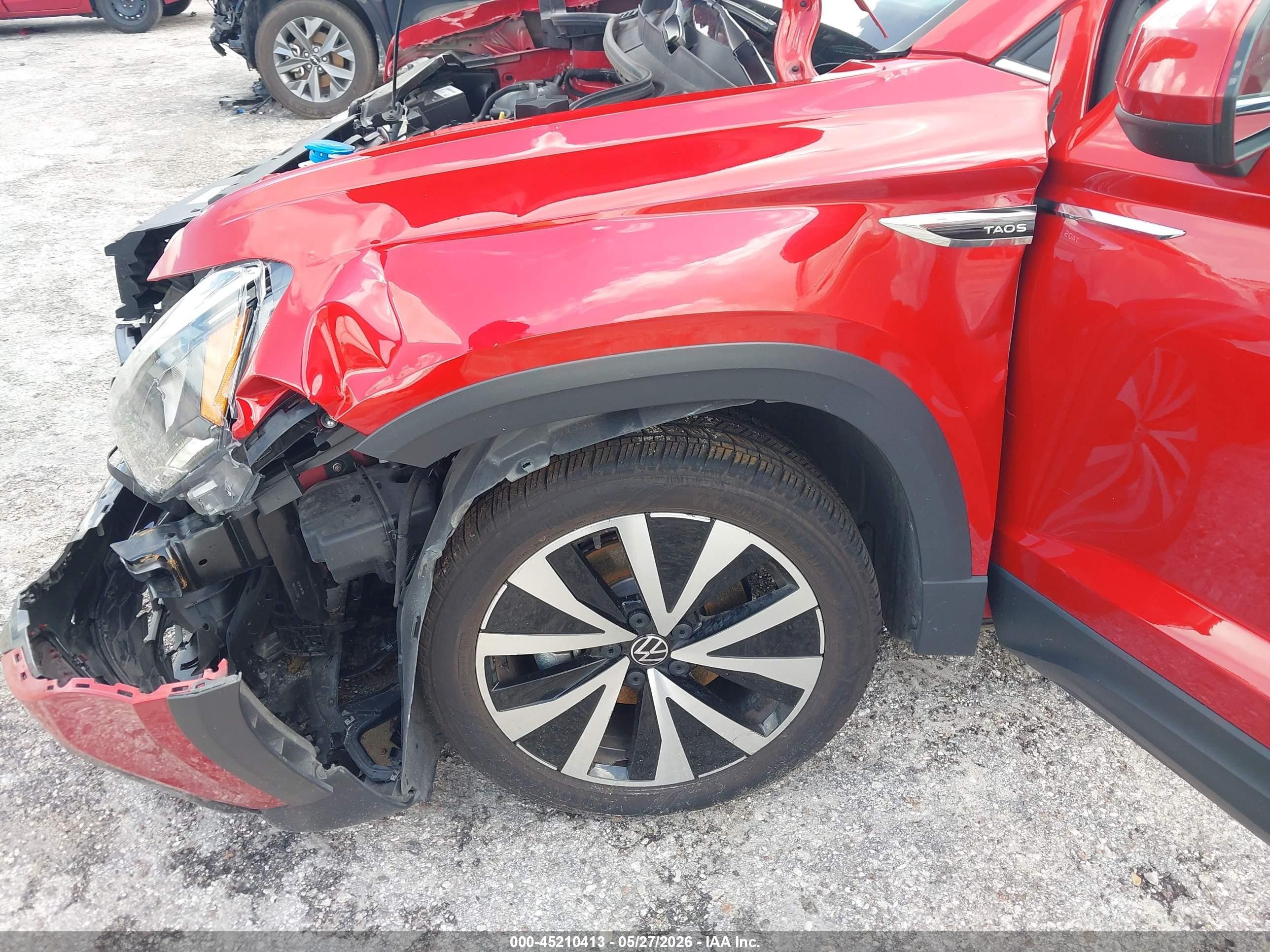 2023 Volkswagen Taos 1.5t Se Красный vin: 3VVEX7B26PM318268