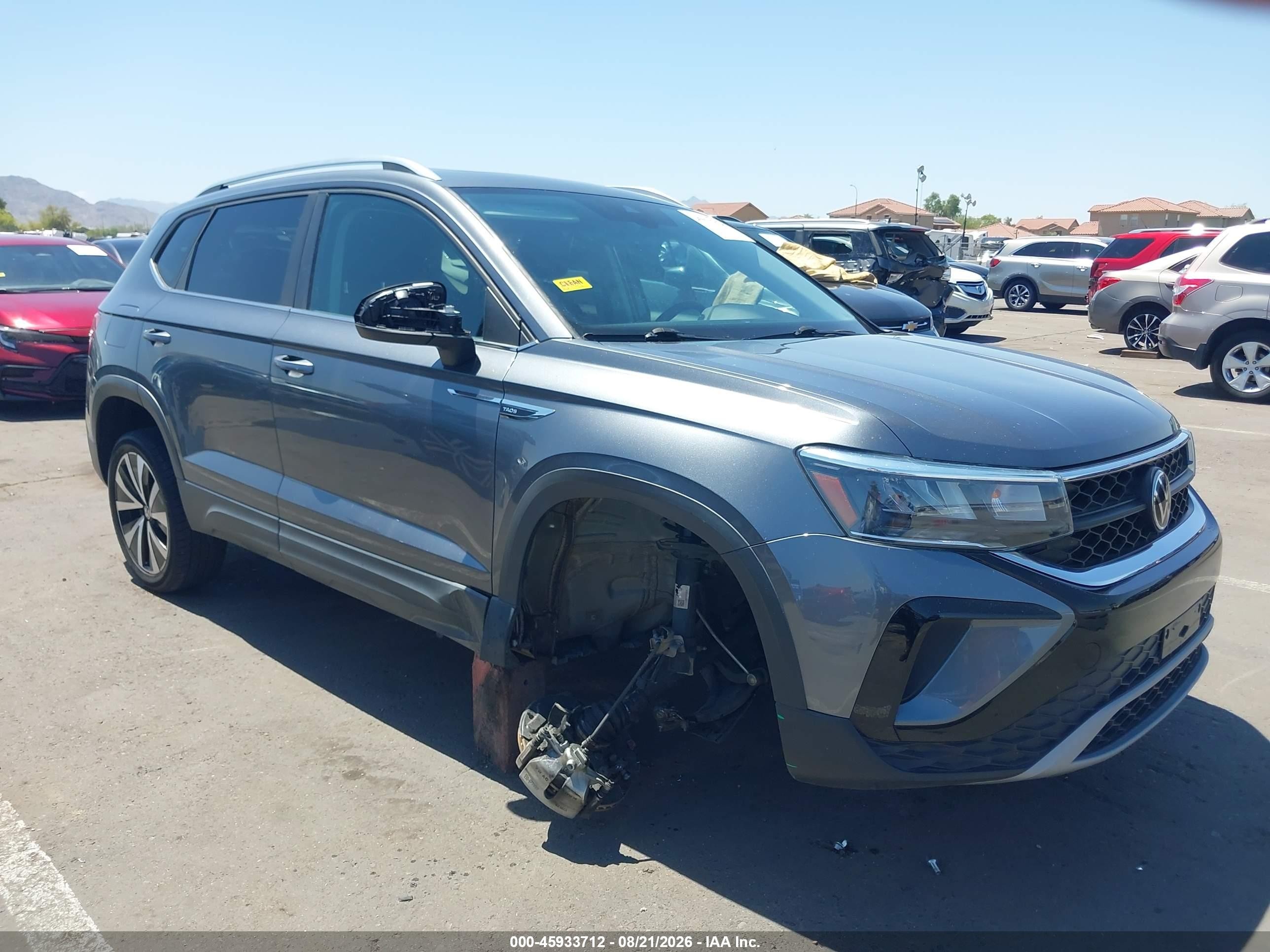 2023 Volkswagen Taos 1.5t Se Gray vin: 3VVEX7B29PM321472