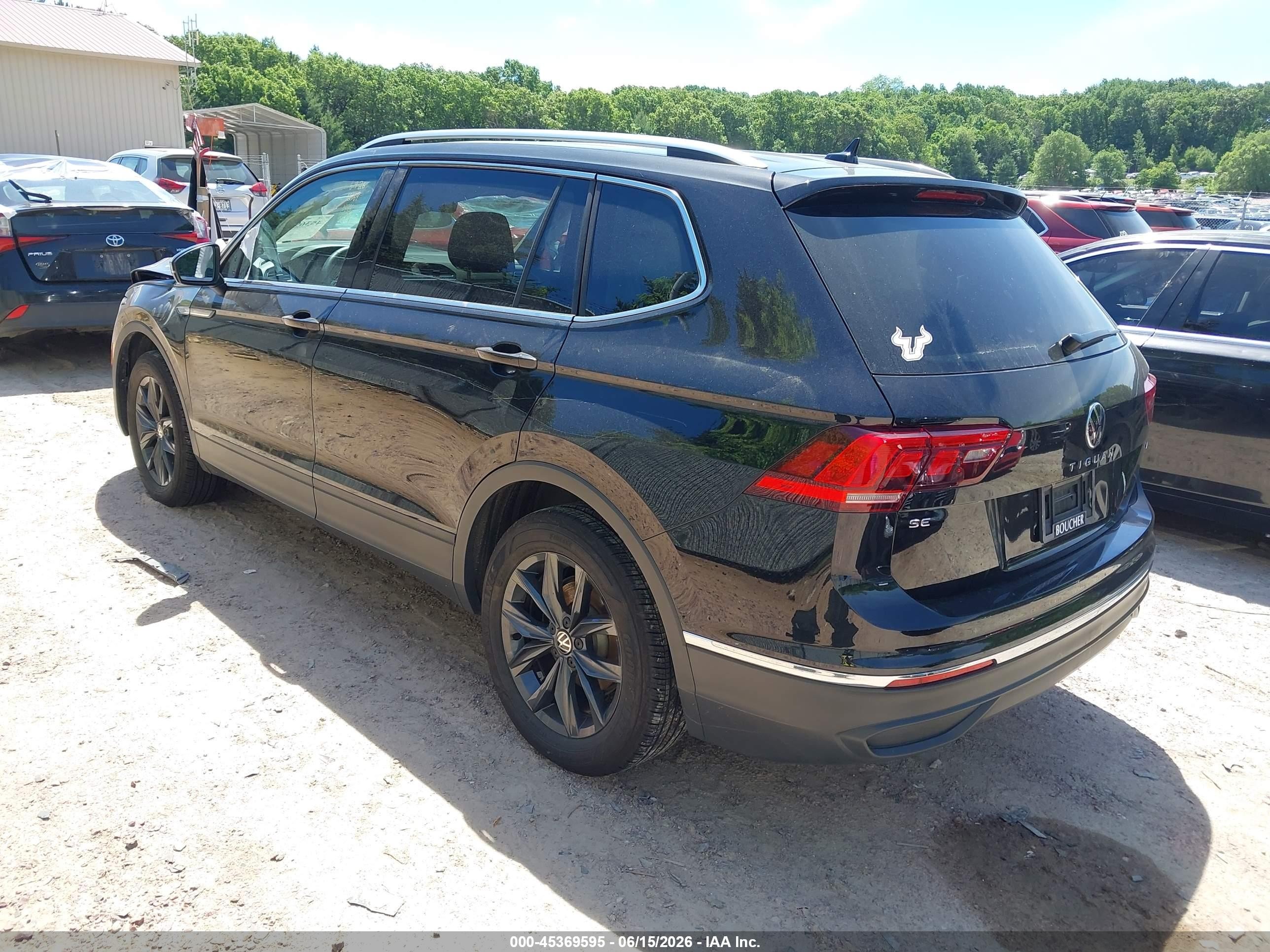 2024 Volkswagen Tiguan 2.0t Se/2.0t Wolfsburg Edition Black vin: 3VVMB7AX7RM191444