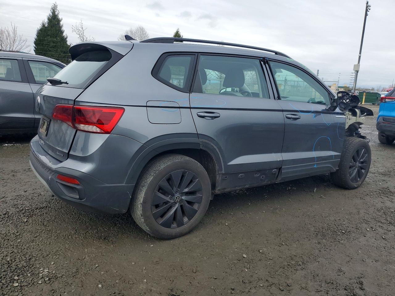 2022 Volkswagen Taos S Gray vin: 3VVMX7B22NM065054