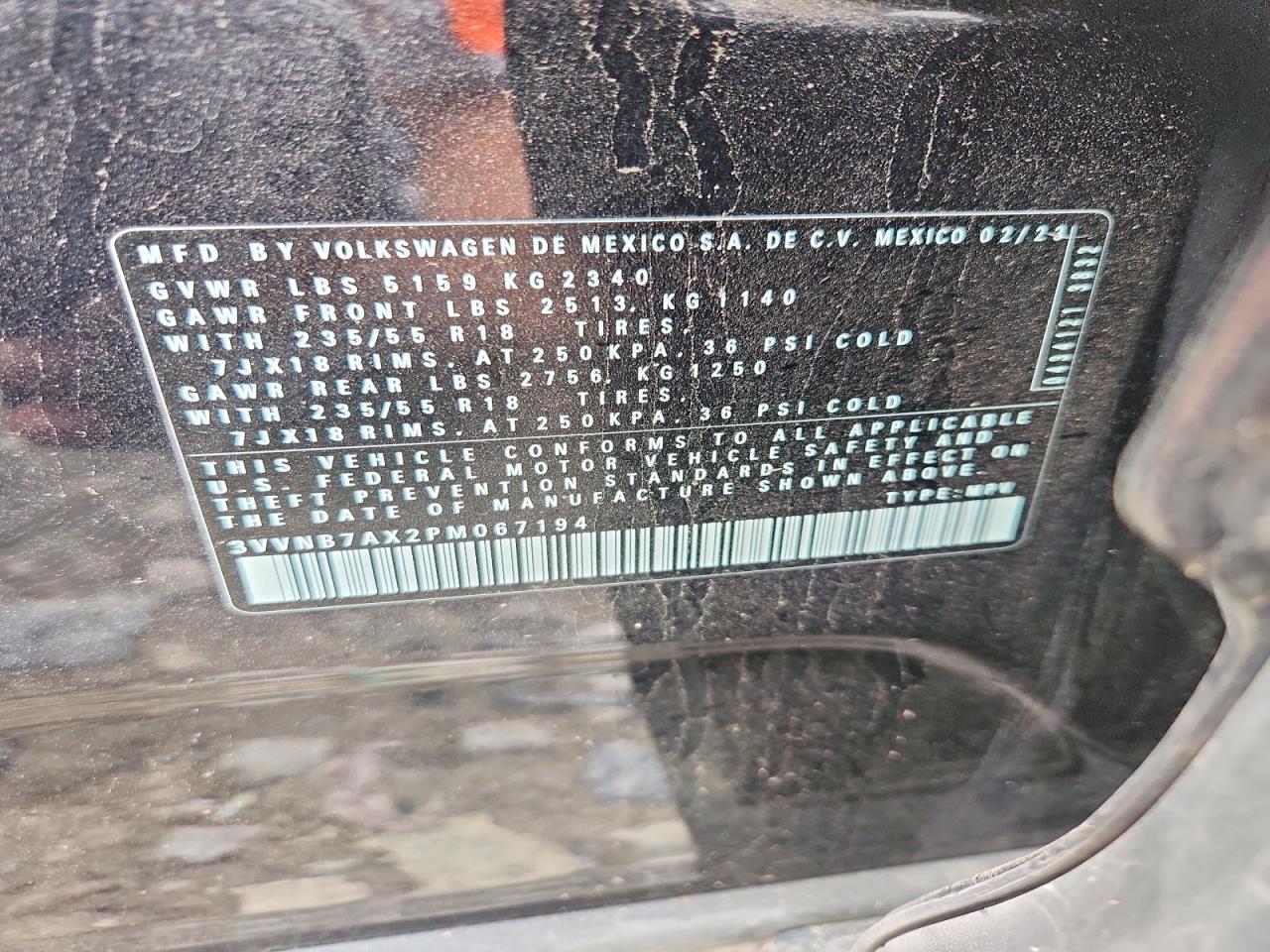 2023 Volkswagen Tiguan Se Black vin: 3VVNB7AX2PM067194