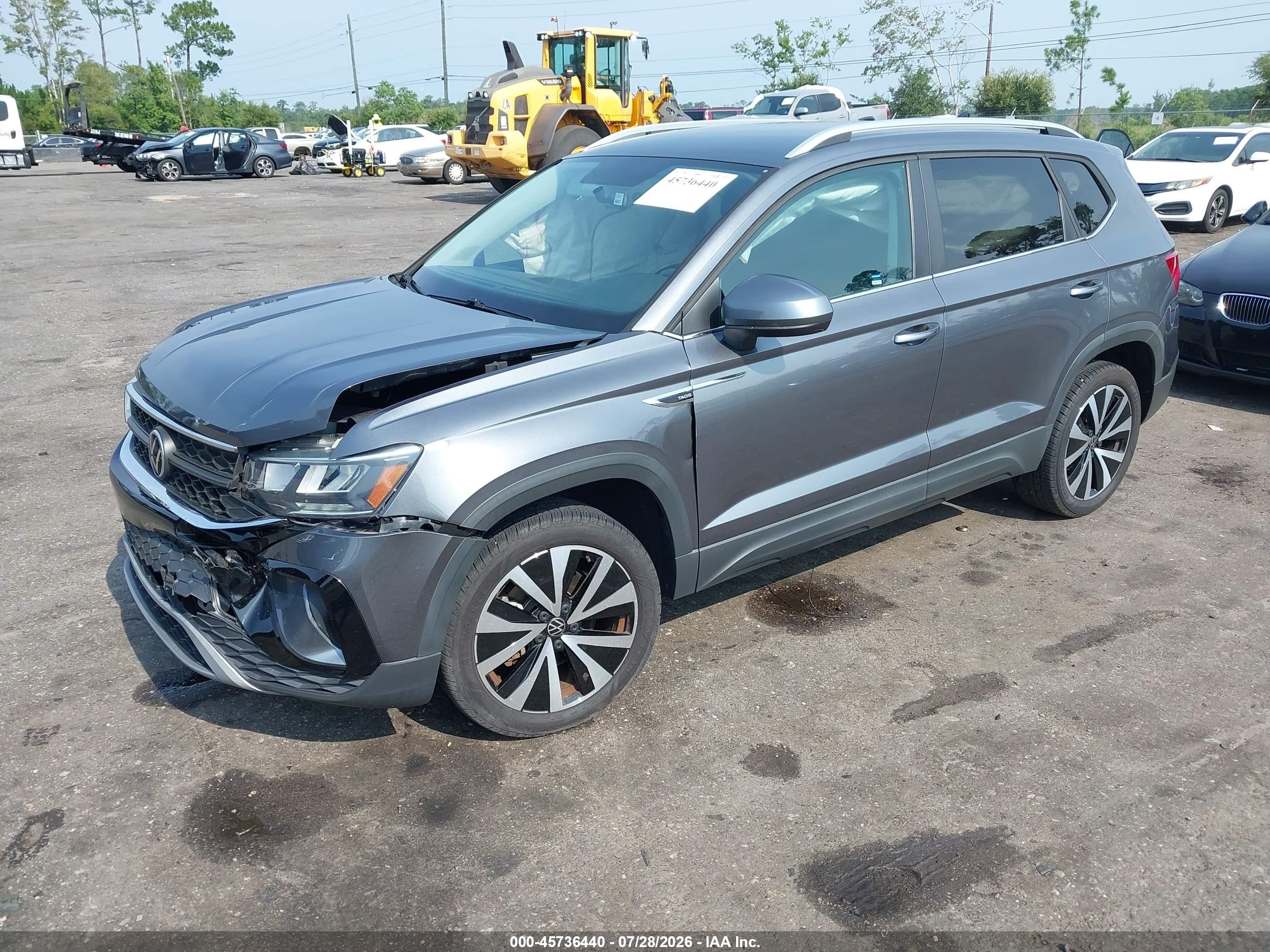2022 Volkswagen Taos 1.5t Se Gray vin: 3VVRX7B21NM008723