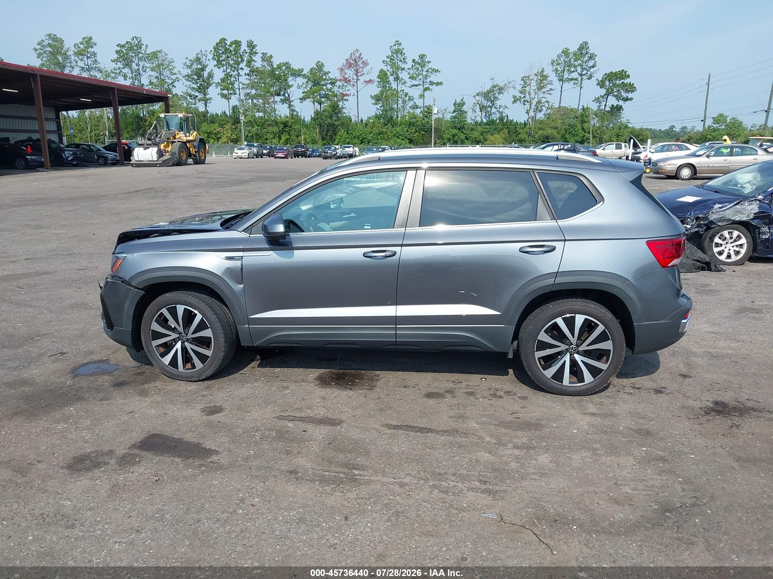 2022 Volkswagen Taos 1.5t Se Gray vin: 3VVRX7B21NM008723