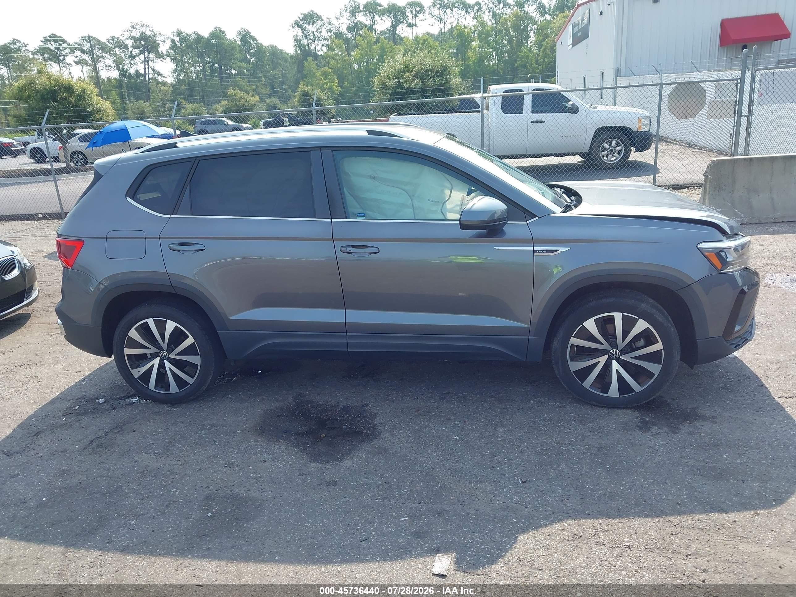 2022 Volkswagen Taos 1.5t Se Gray vin: 3VVRX7B21NM008723