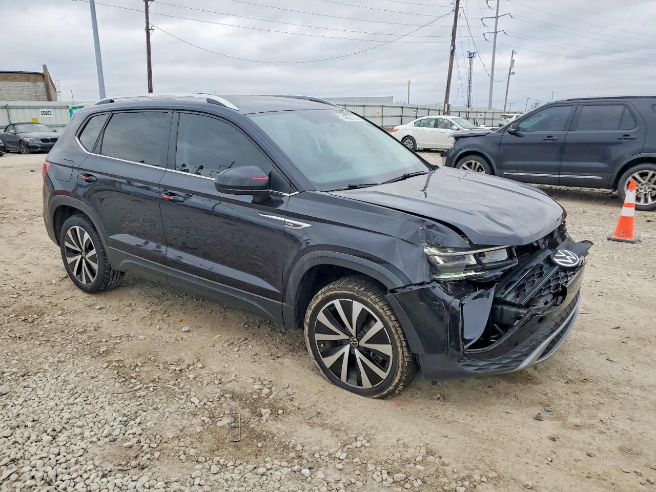 2022 Volkswagen Taos Se Black vin: 3VVRX7B2XNM007232
