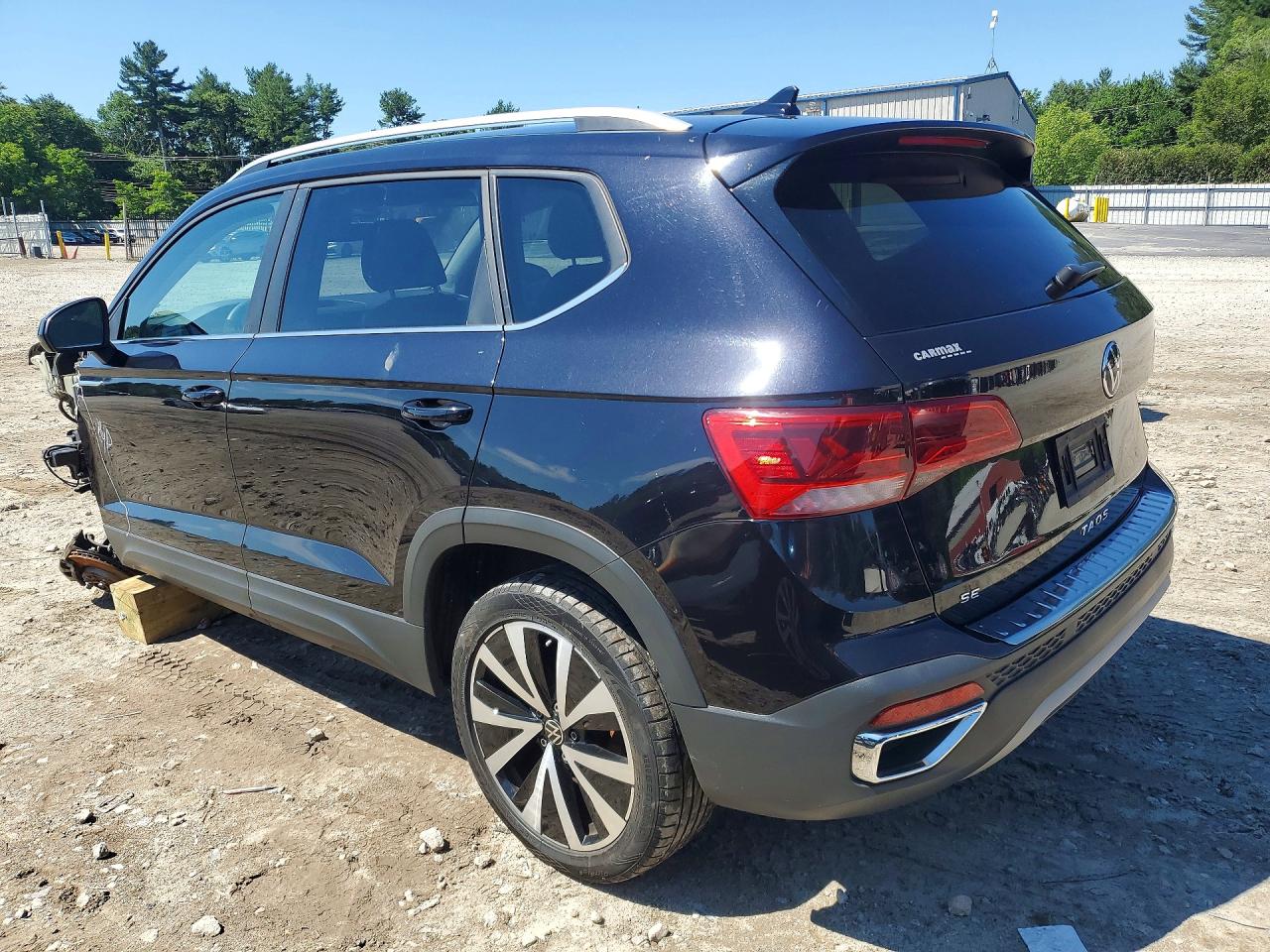 2023 Volkswagen Taos Se Черный vin: 3VVSX7B23PM302158