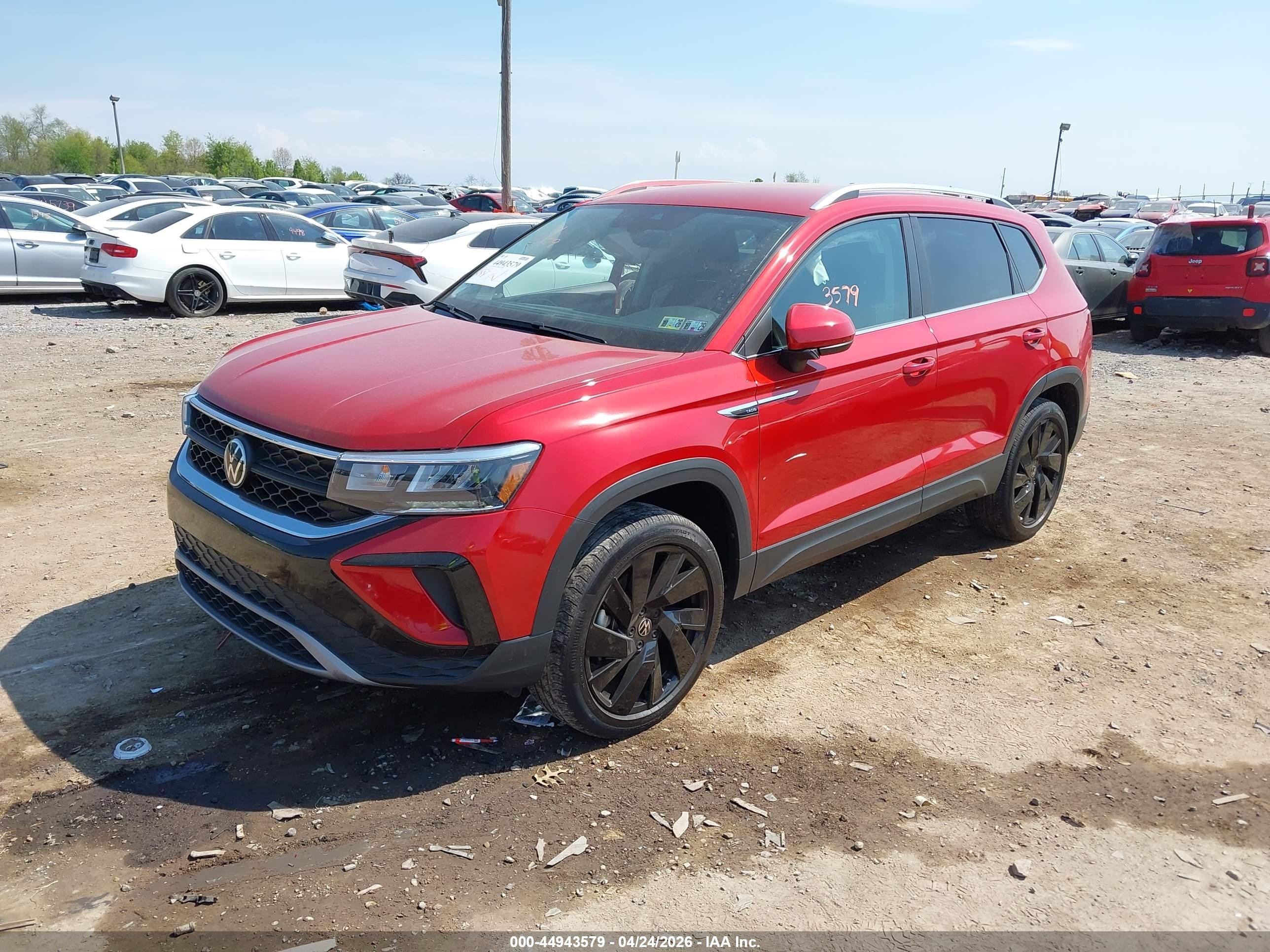 2024 Volkswagen Taos 1.5t Se Красный vin: 3VVUX7B24RM025399