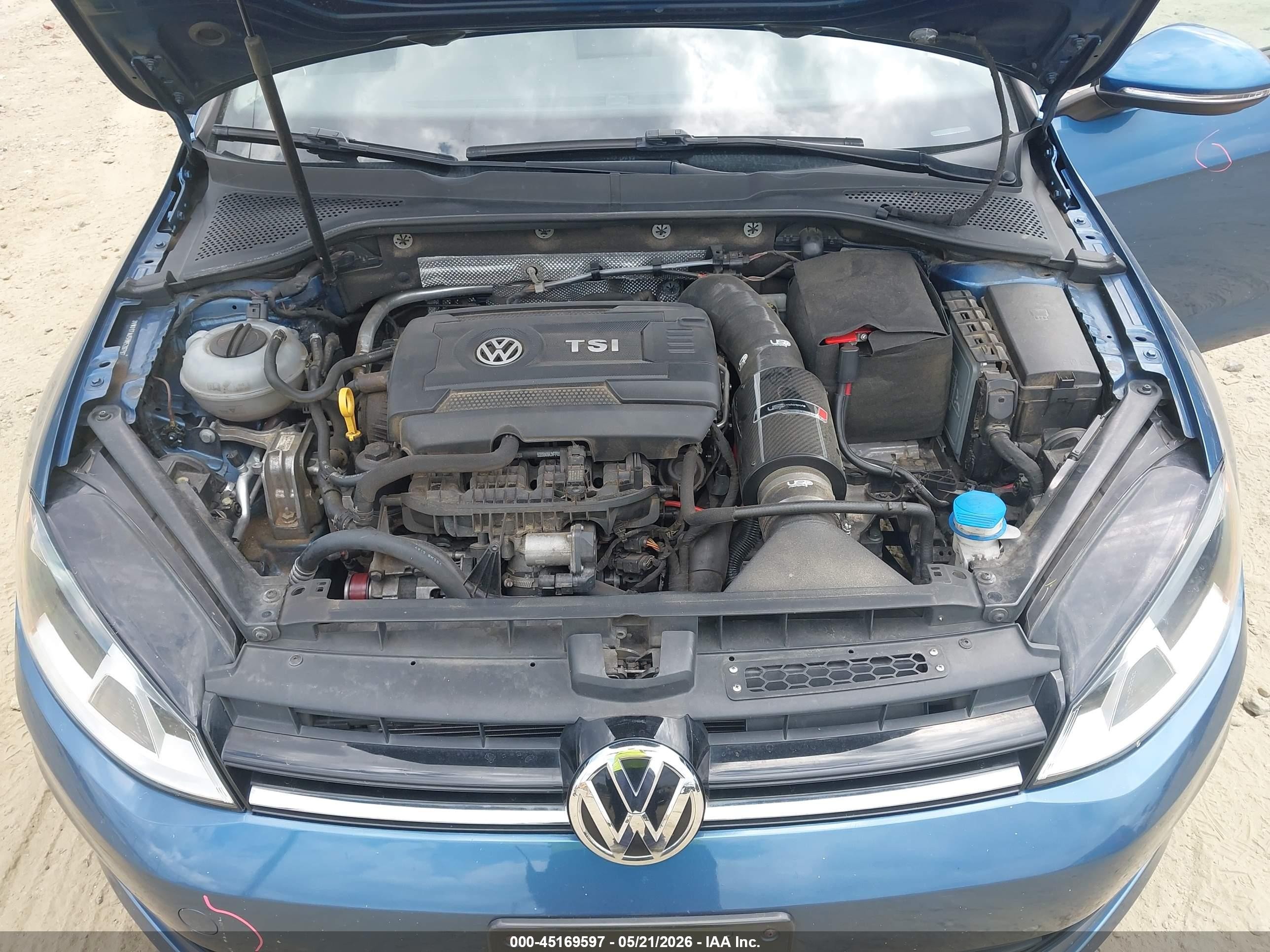 2017 Volkswagen Golf Sportwagen Tsi S Blue vin: 3VW017AU5HM526797