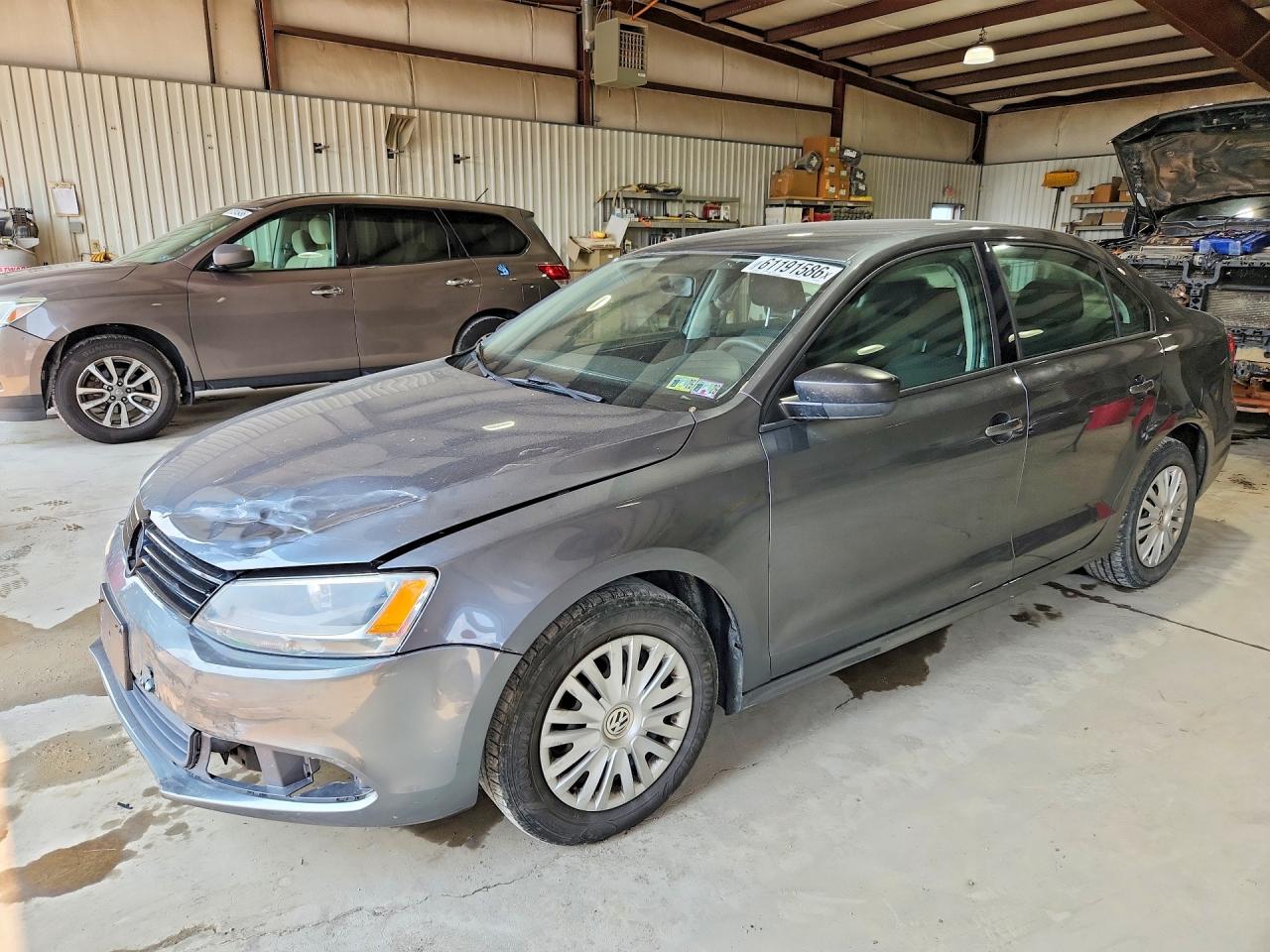 2012 Volkswagen Jetta Base/s Gray vin: 3VW1K7AJ0CM466945