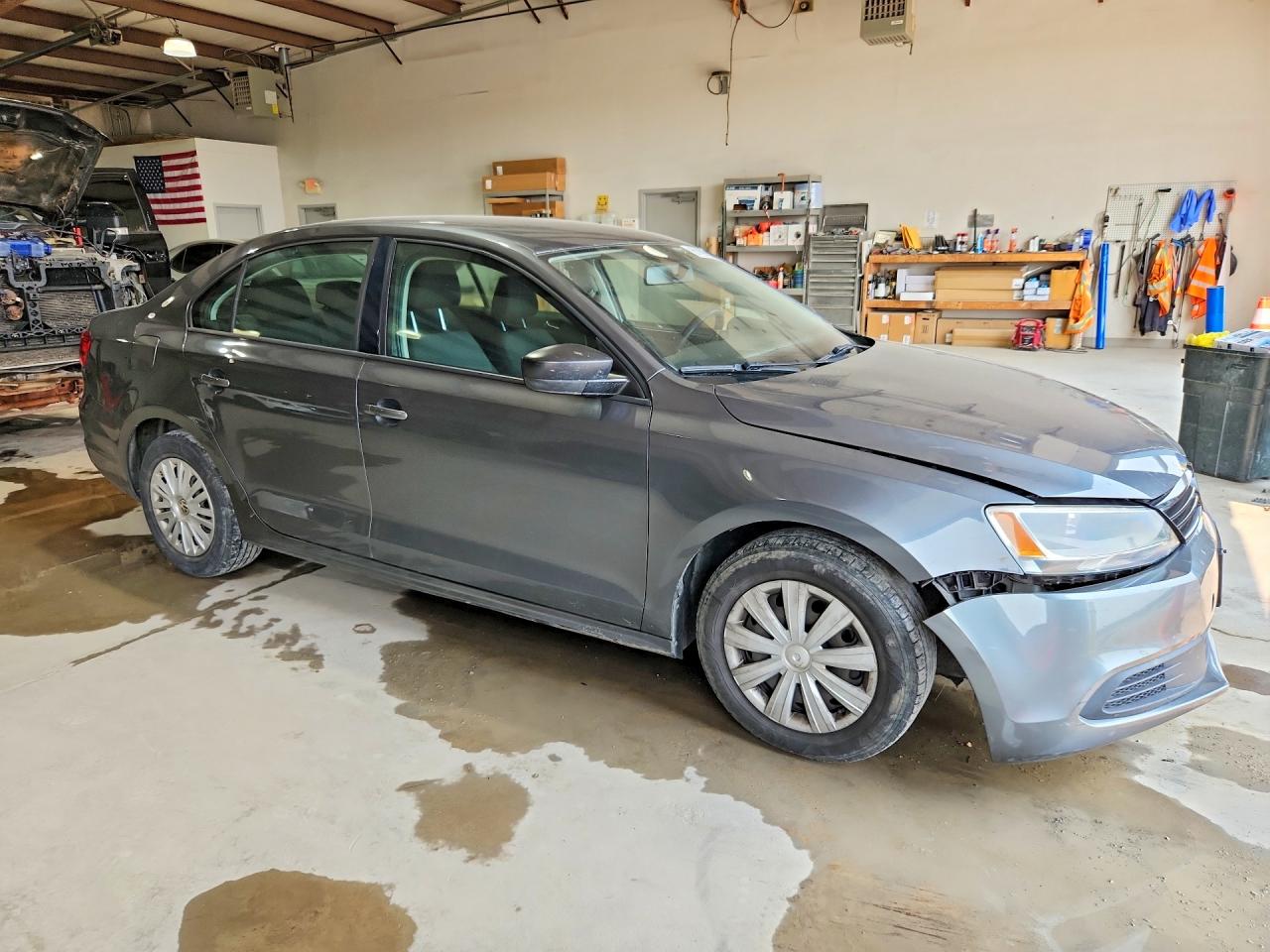 2012 Volkswagen Jetta Base/s Gray vin: 3VW1K7AJ0CM466945