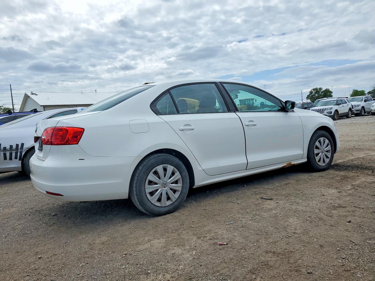 2013 Volkswagen Jetta Base White vin: 3VW1K7AJ0DM260767