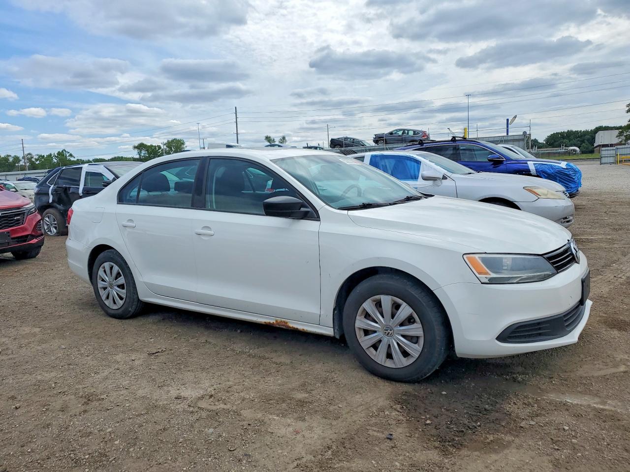 2013 Volkswagen Jetta Base White vin: 3VW1K7AJ0DM260767