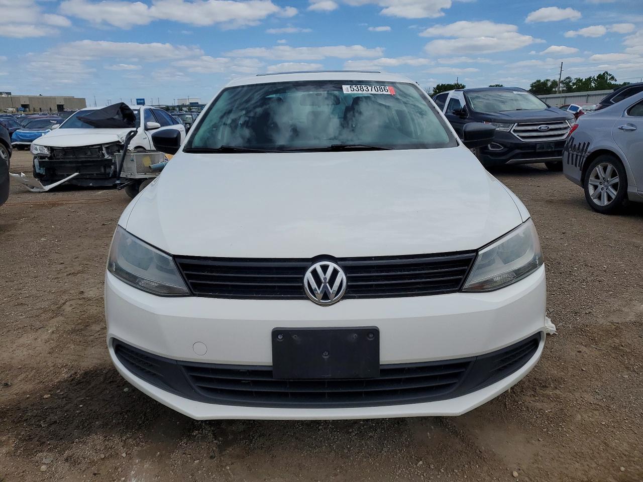 2013 Volkswagen Jetta Base White vin: 3VW1K7AJ0DM260767