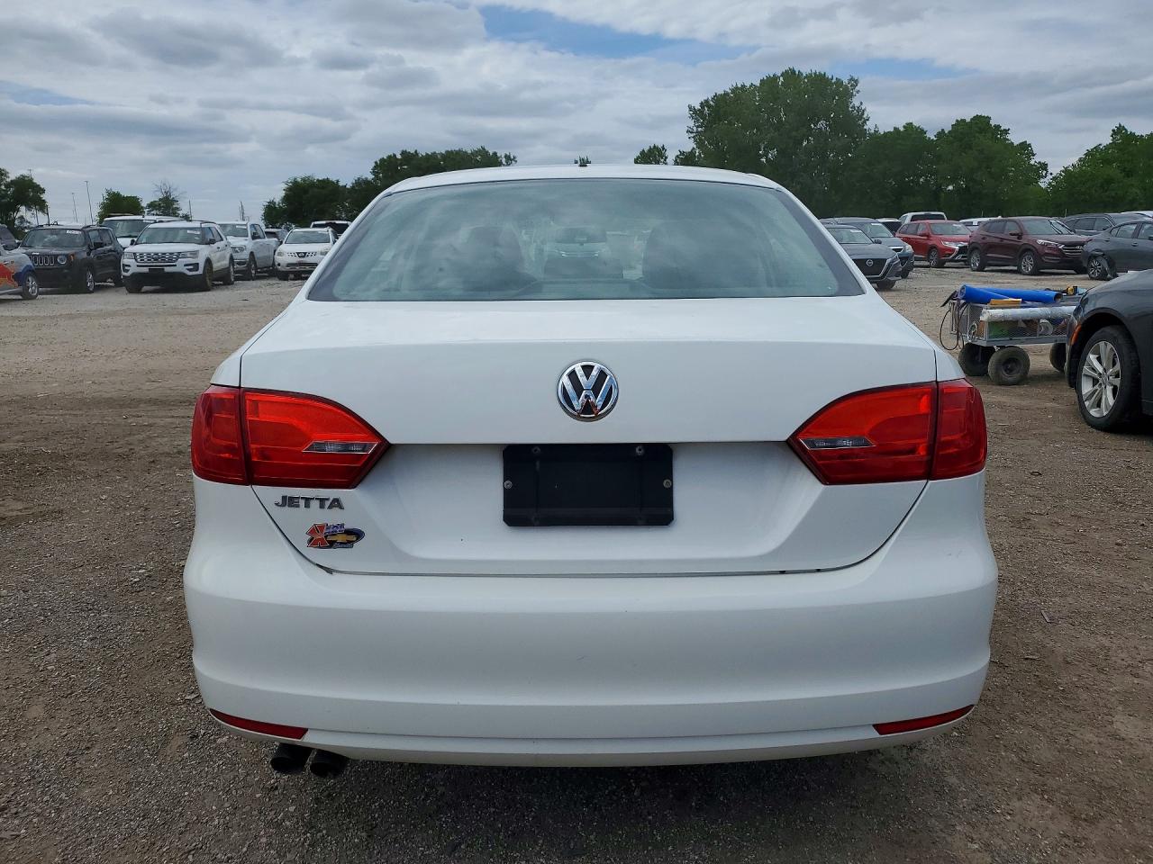 2013 Volkswagen Jetta Base White vin: 3VW1K7AJ0DM260767