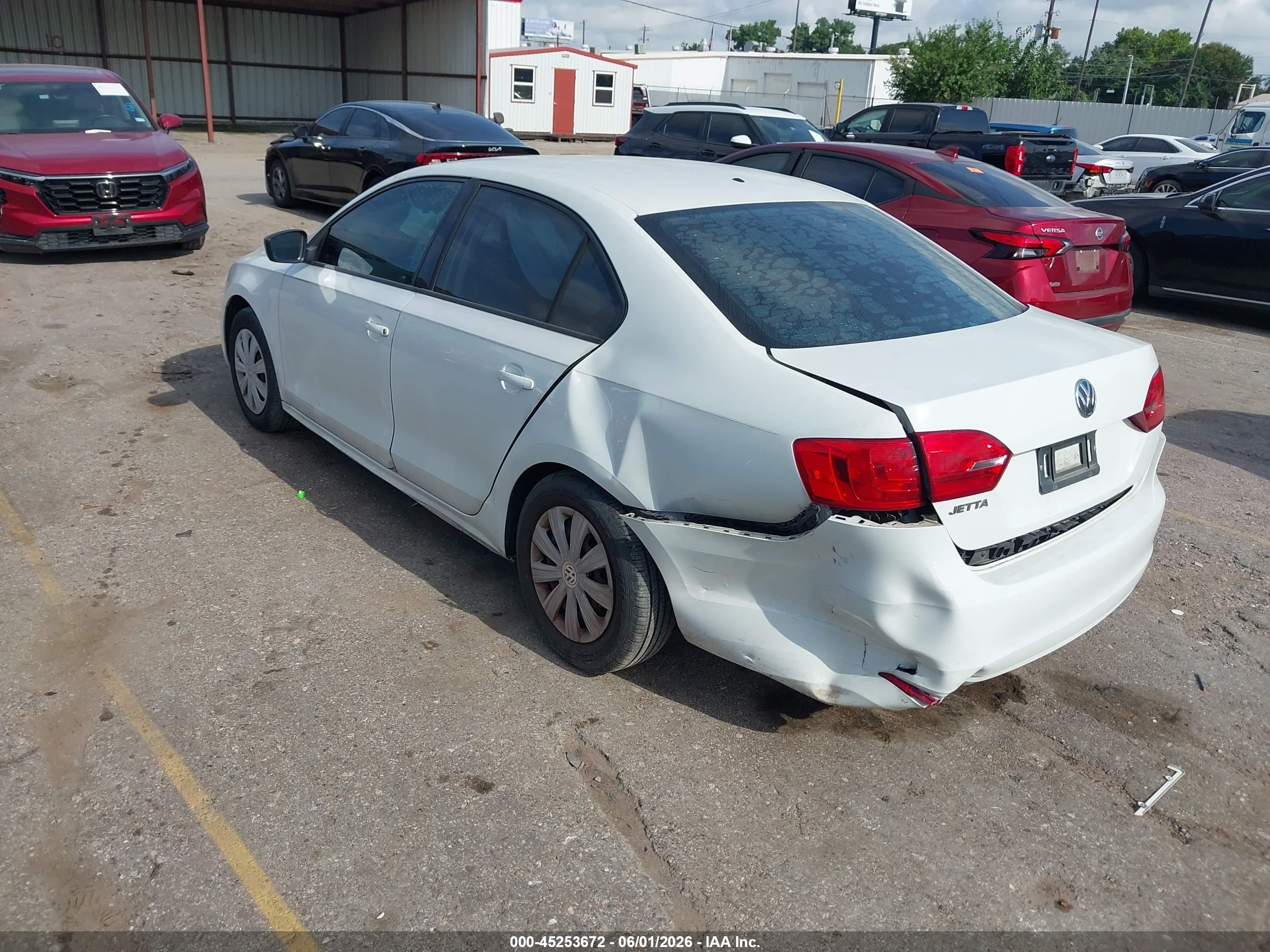2014 Volkswagen Jetta 2.0l S White vin: 3VW1K7AJ0EM328440