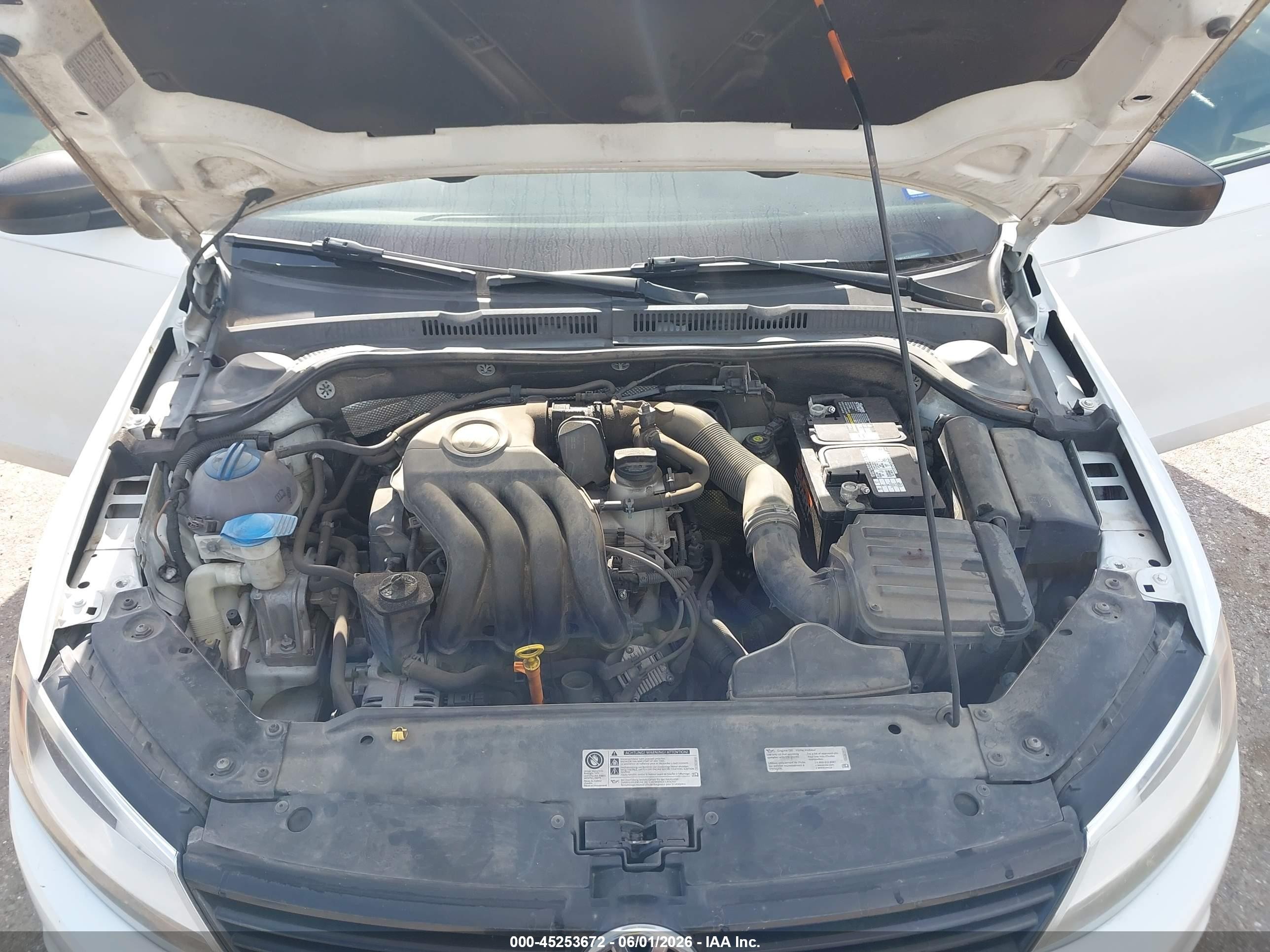 2014 Volkswagen Jetta 2.0l S White vin: 3VW1K7AJ0EM328440