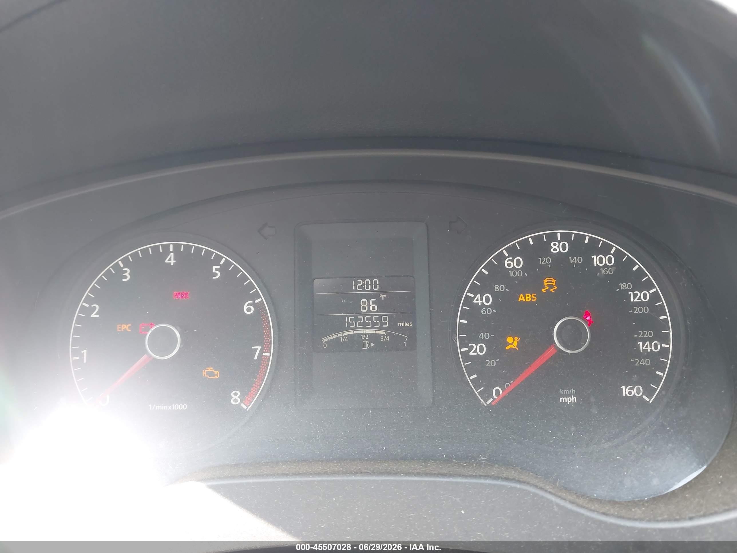 2012 Volkswagen Jetta 2.0l S Серый vin: 3VW1K7AJ1CM049432