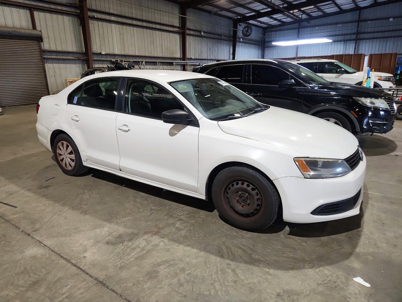 2012 Volkswagen Jetta Base White vin: 3VW1K7AJ1CM363128