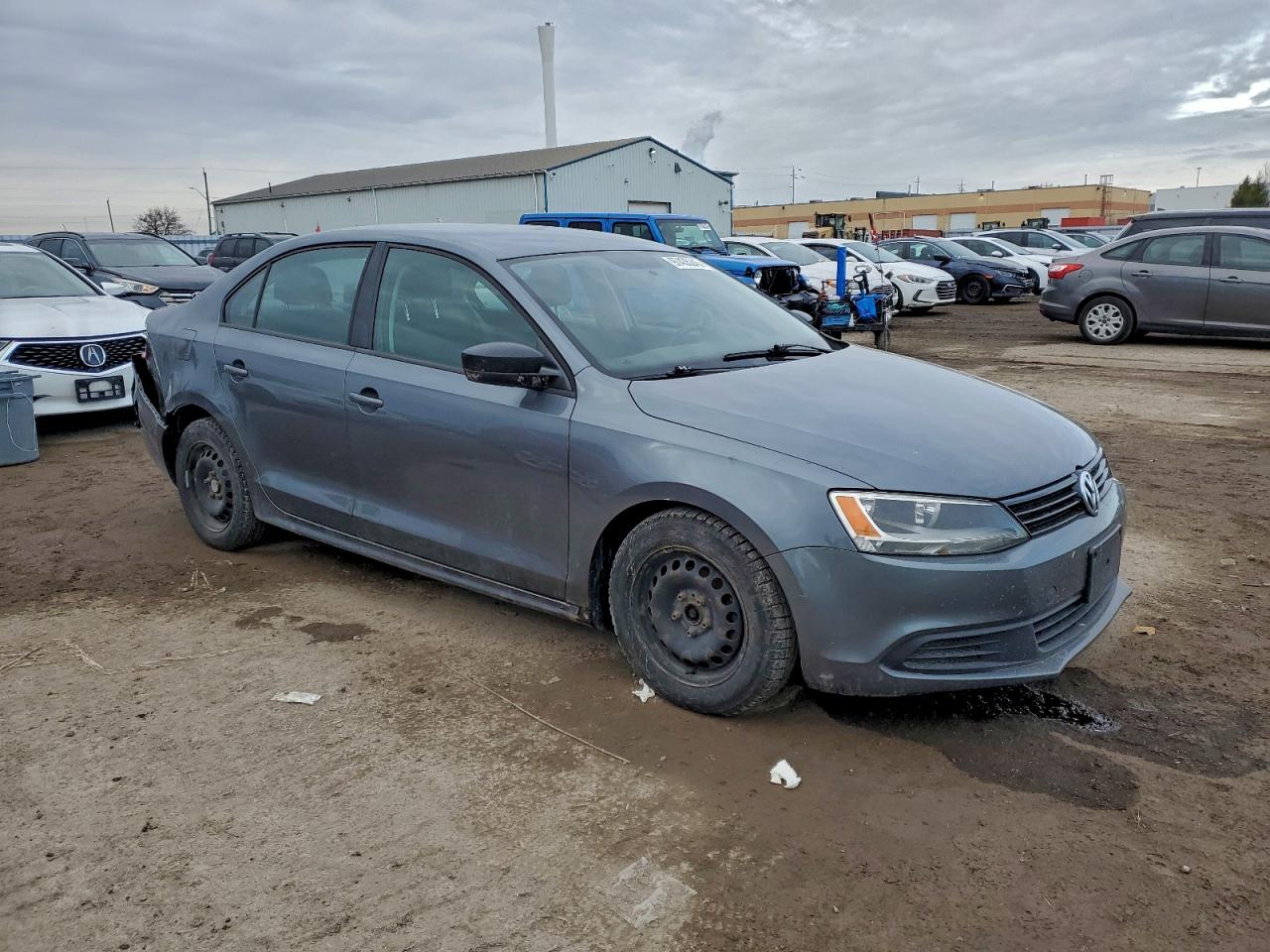 2013 Volkswagen Jetta Base Gray vin: 3VW1K7AJ1DM373594