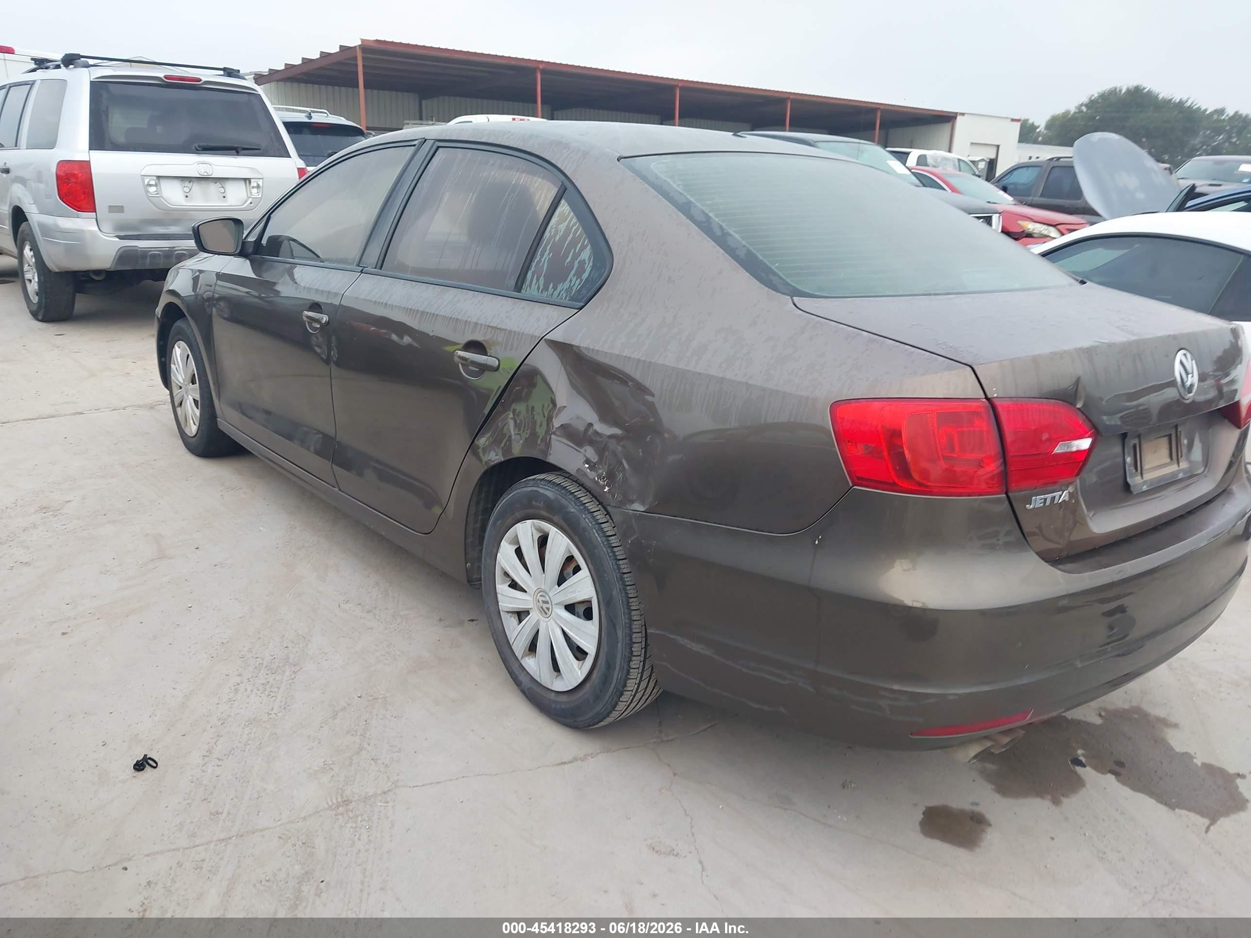 2014 Volkswagen Jetta 2.0l S Brown vin: 3VW1K7AJ1EM322713