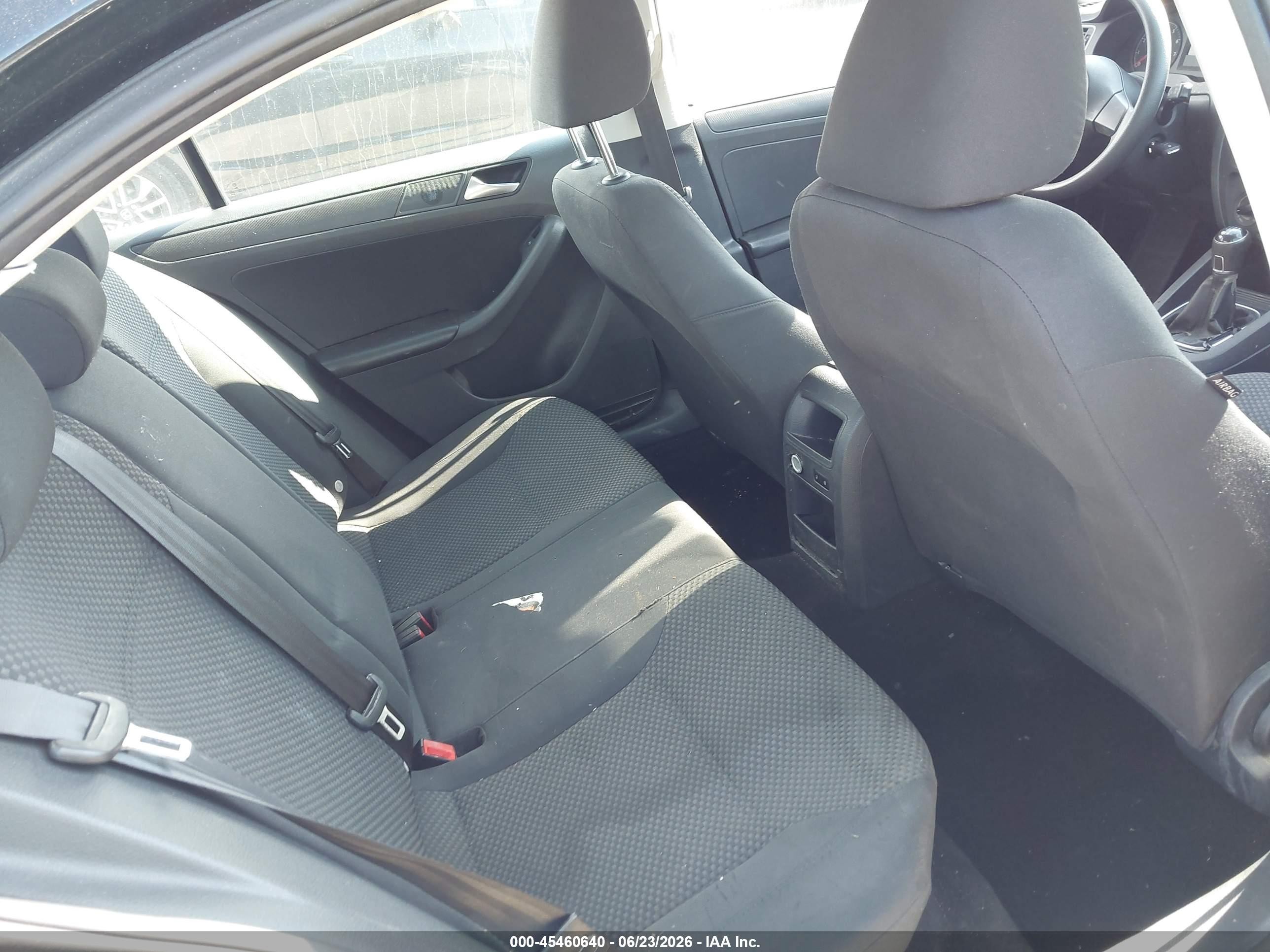 2014 Volkswagen Jetta 2.0l S Black vin: 3VW1K7AJ1EM372544
