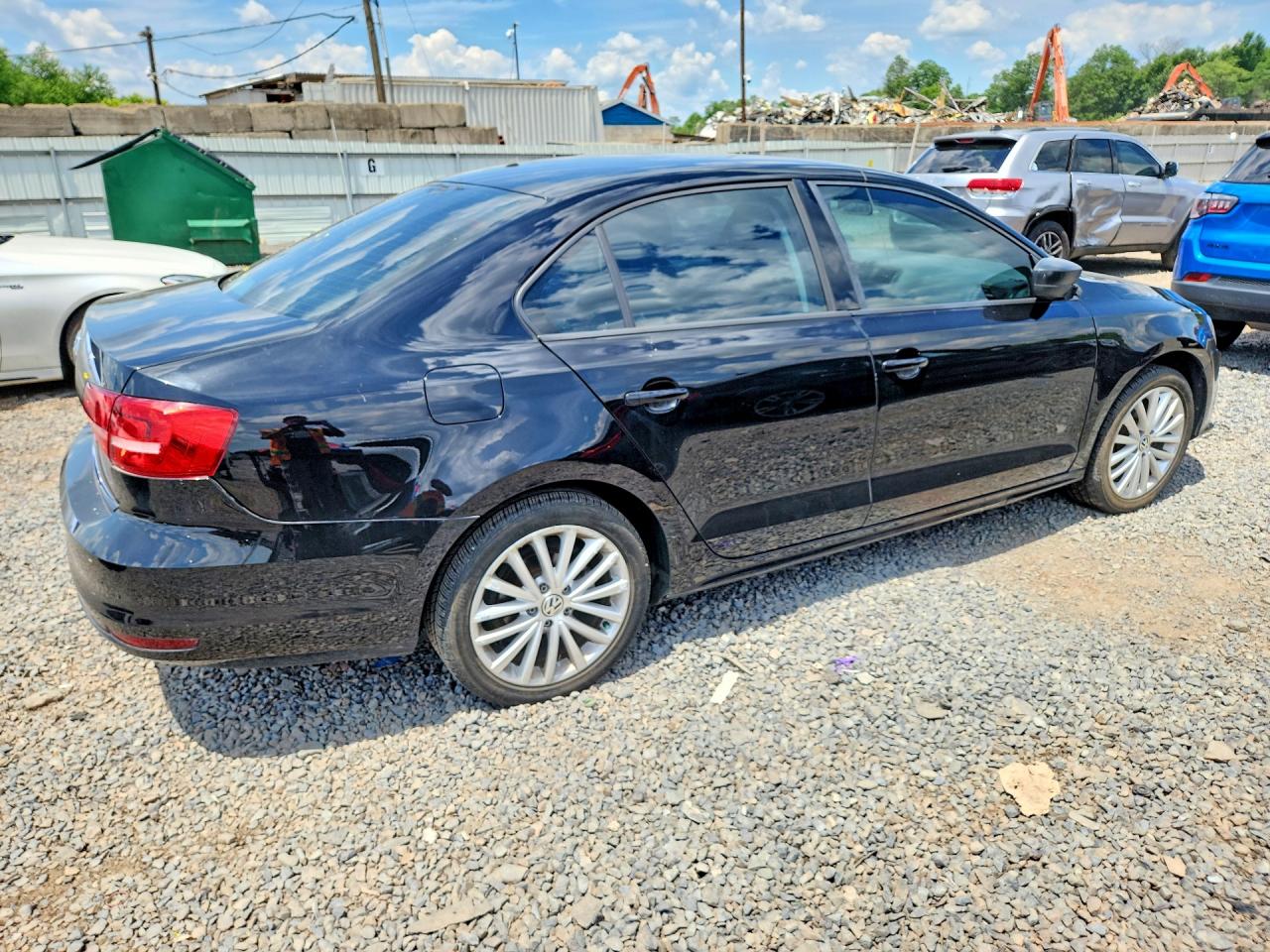 2015 Volkswagen Jetta Base Black vin: 3VW1K7AJ1FM280156