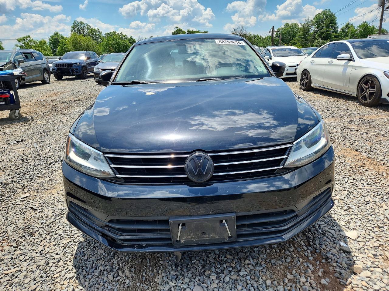 2015 Volkswagen Jetta Base Black vin: 3VW1K7AJ1FM280156