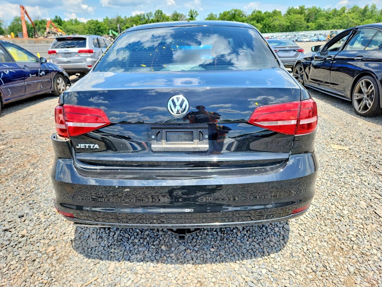 2015 Volkswagen Jetta Base Black vin: 3VW1K7AJ1FM280156