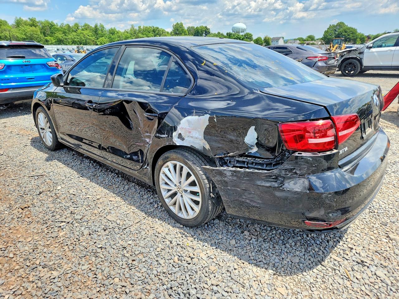 2015 Volkswagen Jetta Base Black vin: 3VW1K7AJ1FM280156