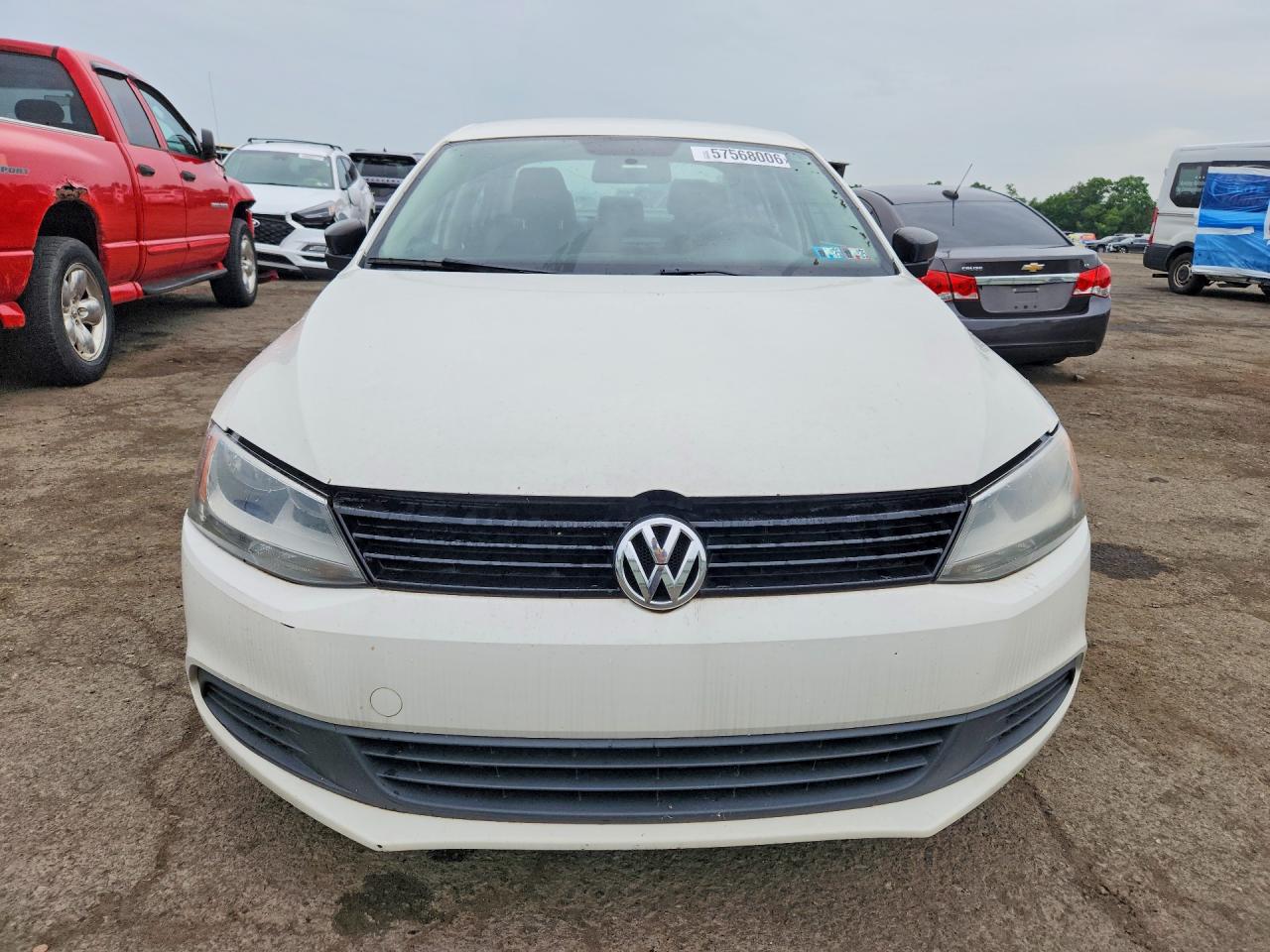 2013 Volkswagen Jetta Base White vin: 3VW1K7AJ2DM211439