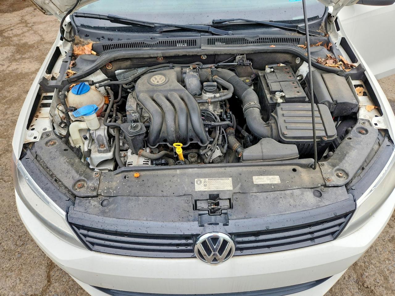 2013 Volkswagen Jetta Base White vin: 3VW1K7AJ2DM211439