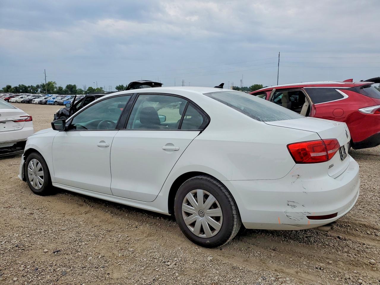 2015 Volkswagen Jetta Base White vin: 3VW1K7AJ2FM331664