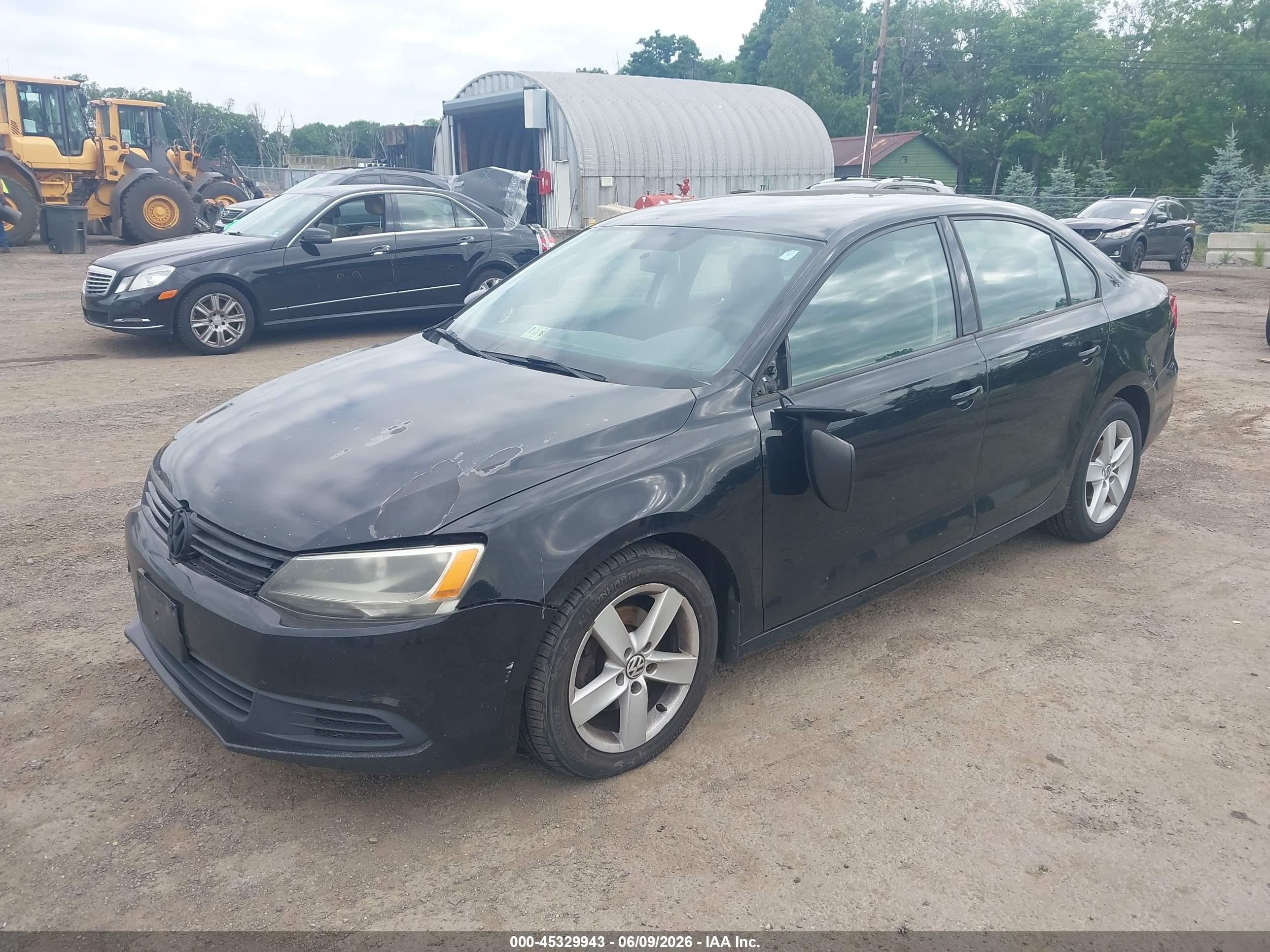 2012 Volkswagen Jetta 2.0l S Черный vin: 3VW1K7AJ3CM355970