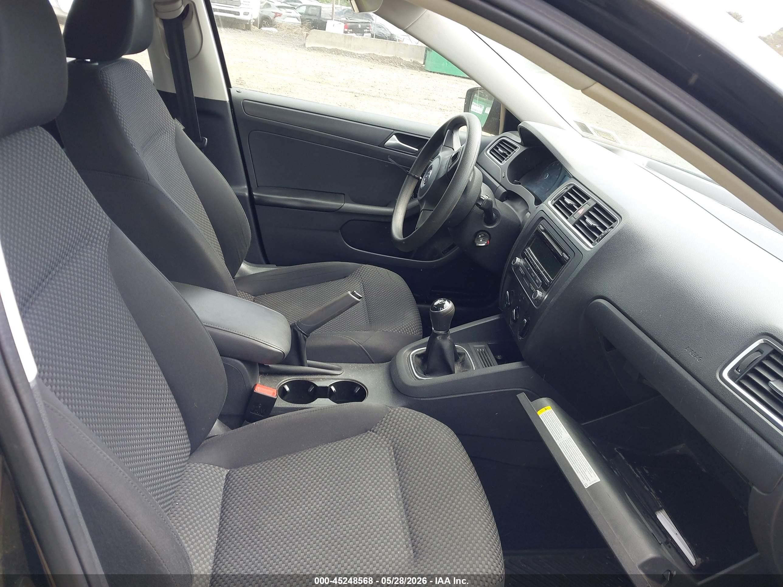 2014 Volkswagen Jetta 2.0l S Black vin: 3VW1K7AJ3EM426832