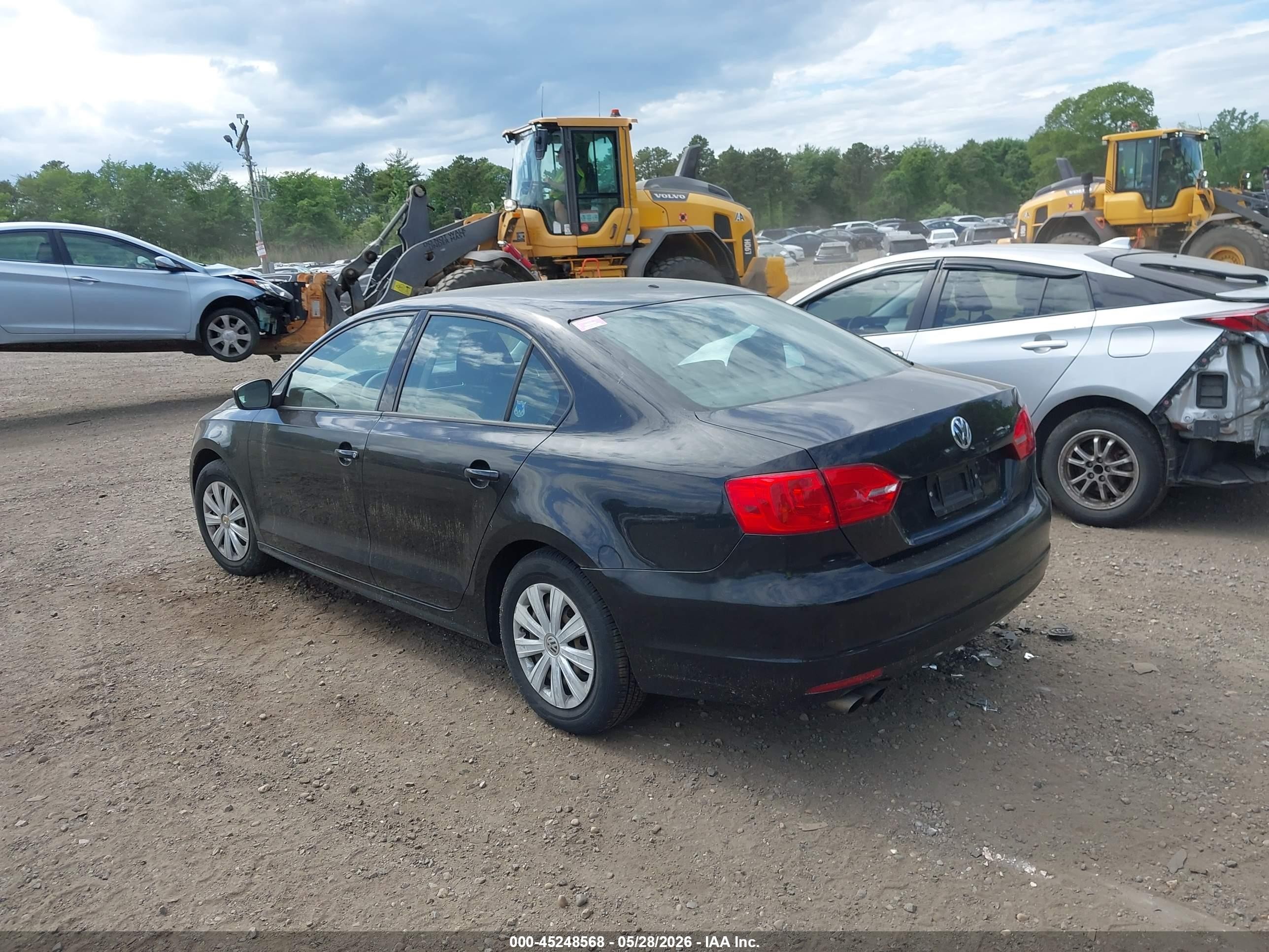 2014 Volkswagen Jetta 2.0l S Black vin: 3VW1K7AJ3EM426832
