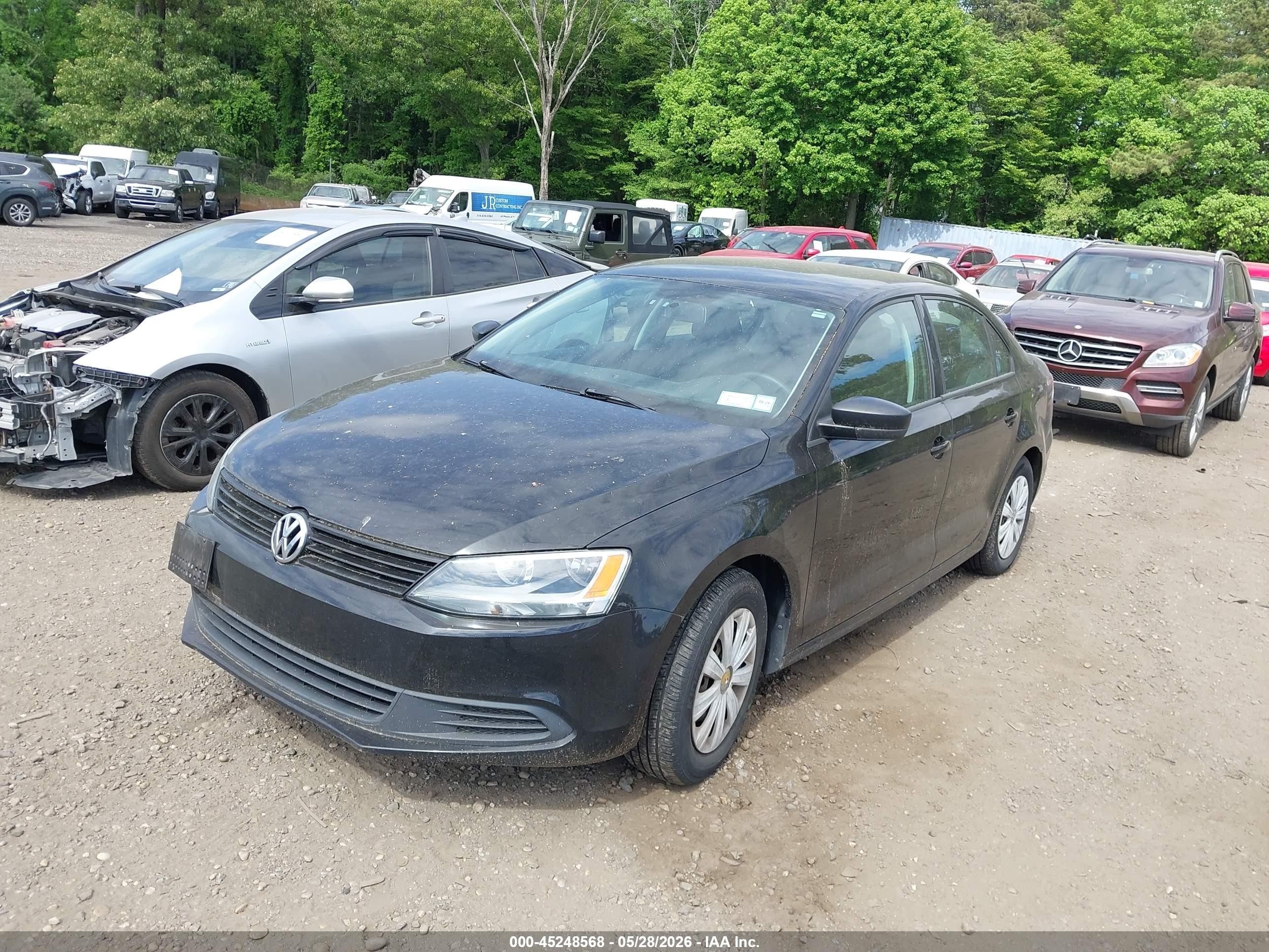 2014 Volkswagen Jetta 2.0l S Black vin: 3VW1K7AJ3EM426832